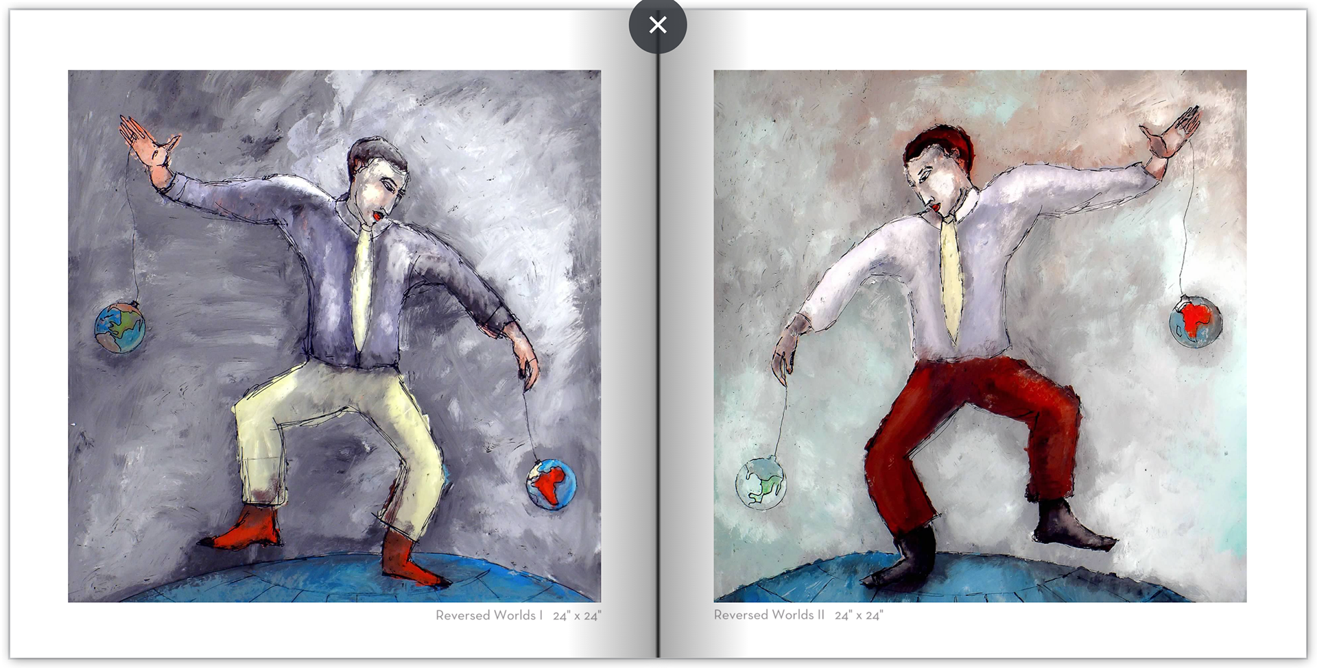 Reversed Worlds 1 and II. These two are actually two front sides.