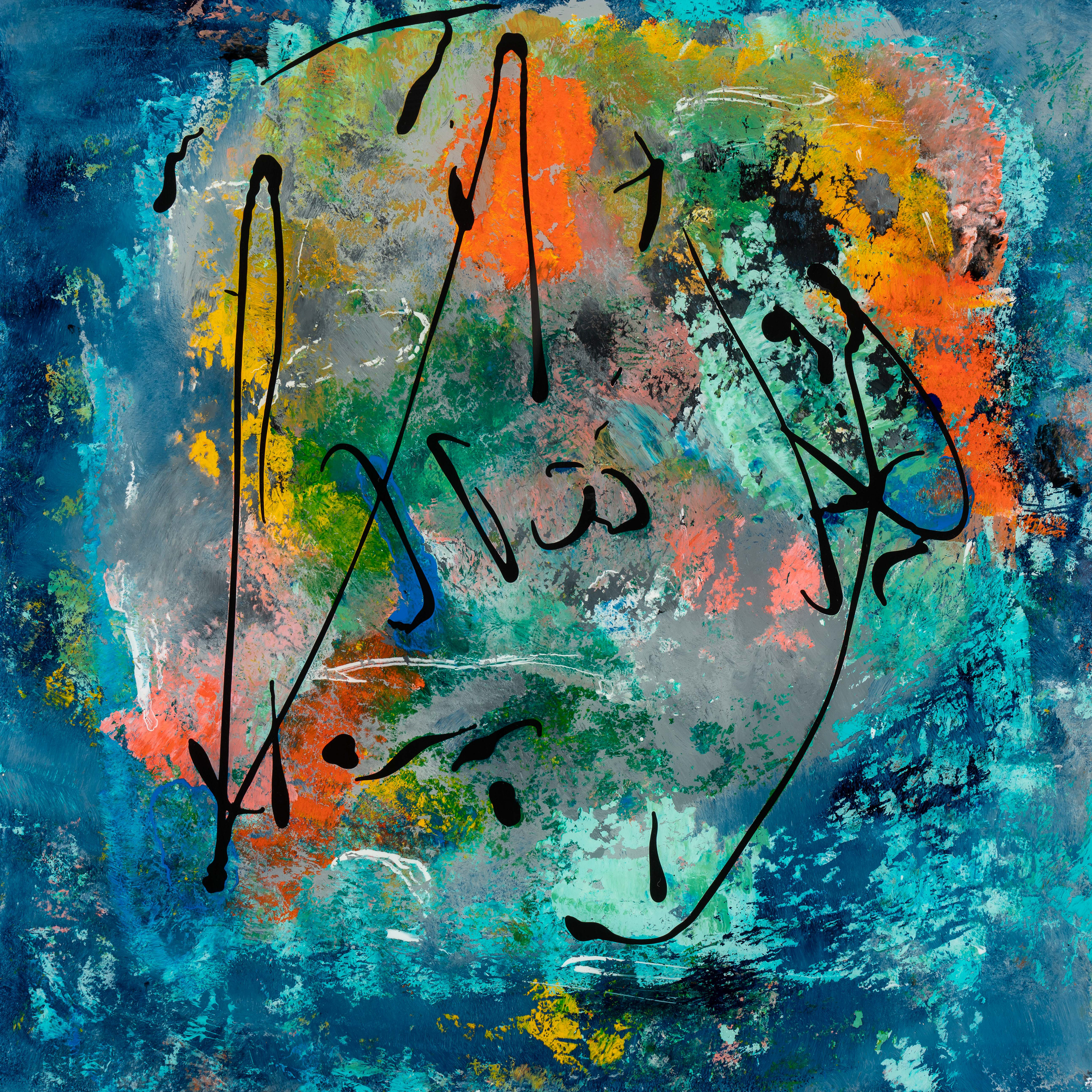 Lost in Thoughts (12" x 12" acrylic on glass)