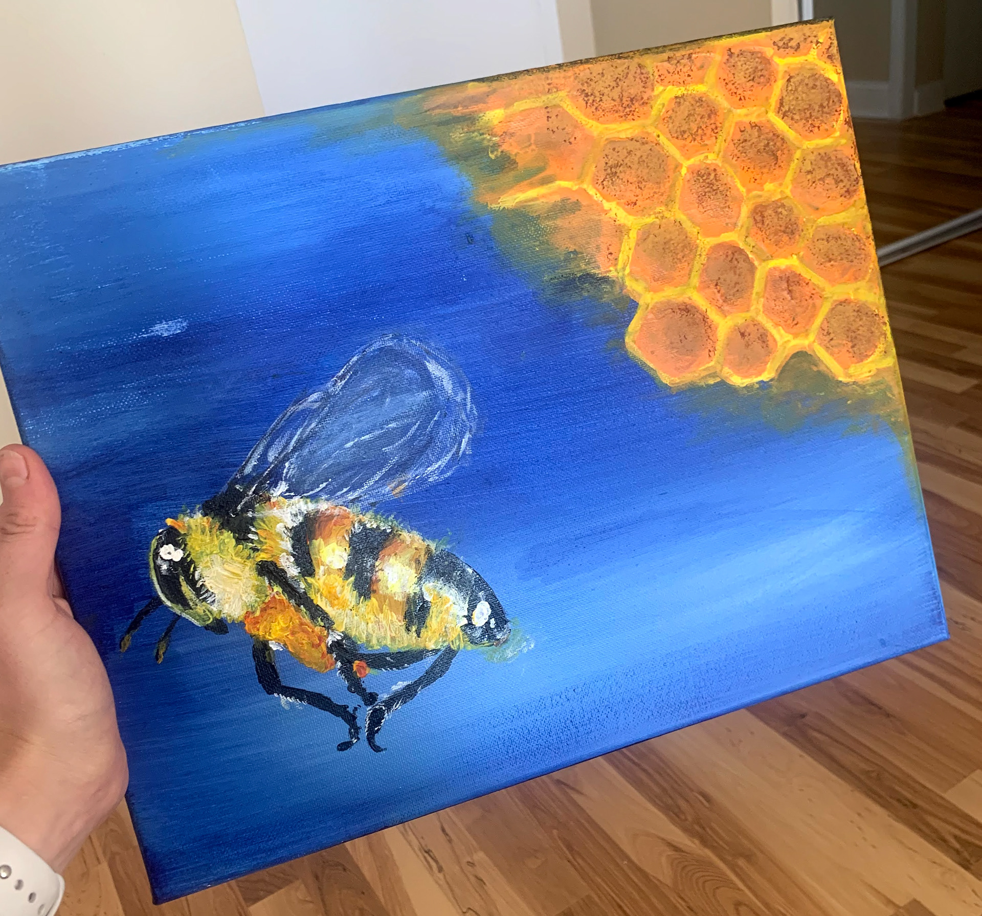 "Devoted One", acrylic on canvas, 16" x 20"