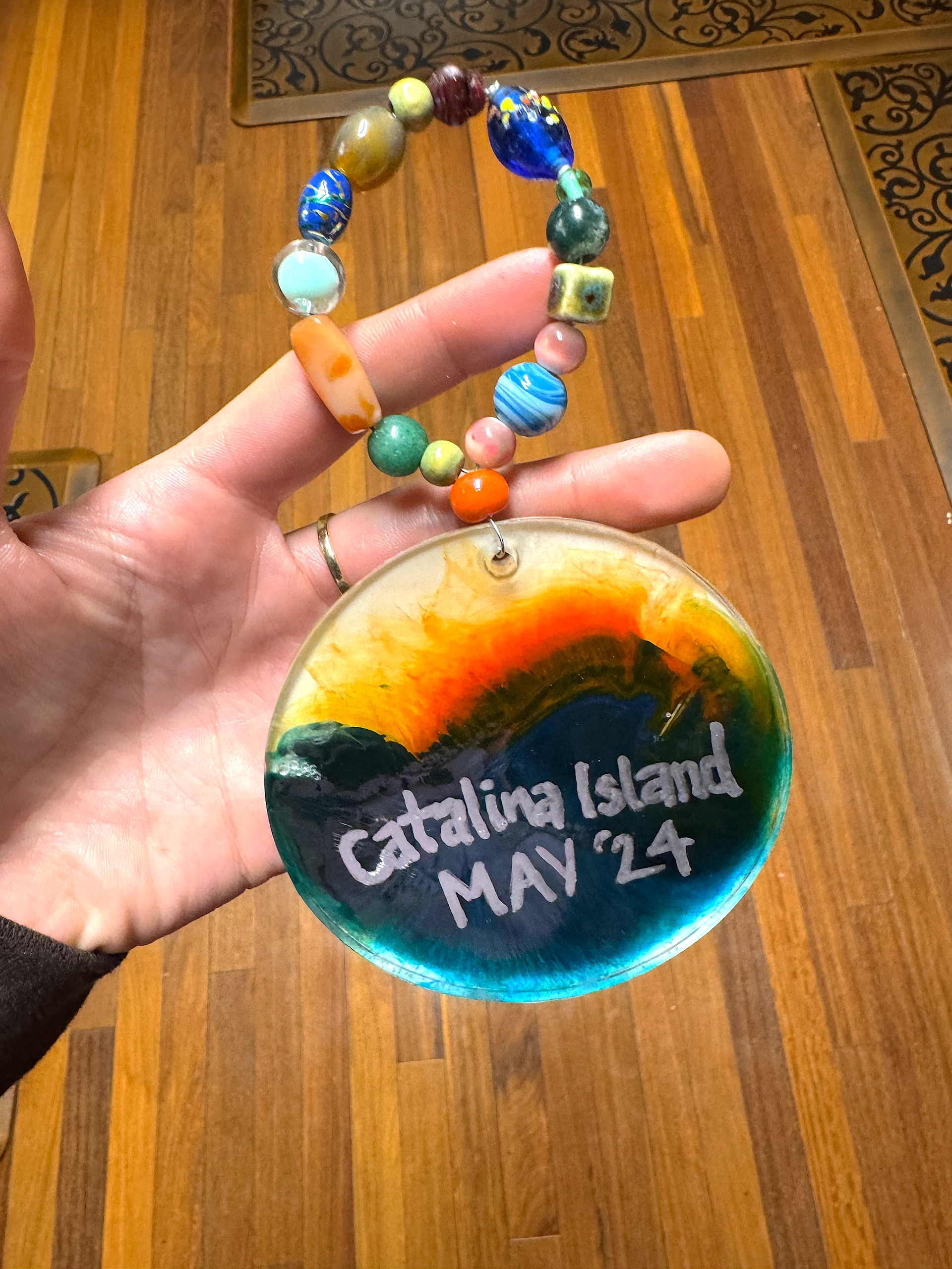Ink in the back, curated beads