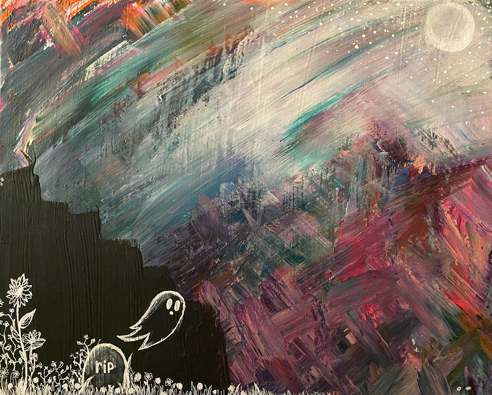Acrylic on canvas paper, 16" x 20"