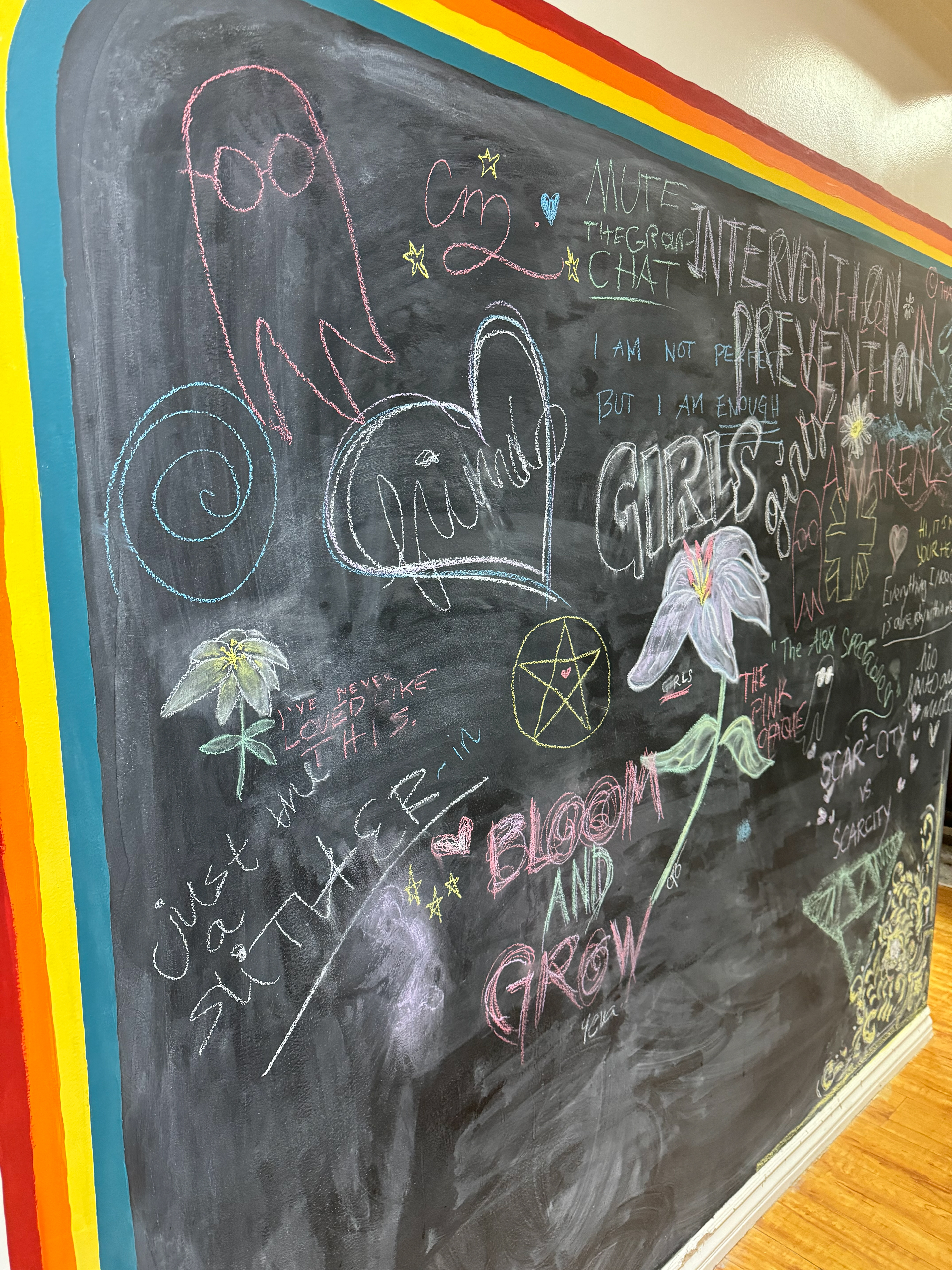 A chalkboard wall I made in my former apartment (2025)