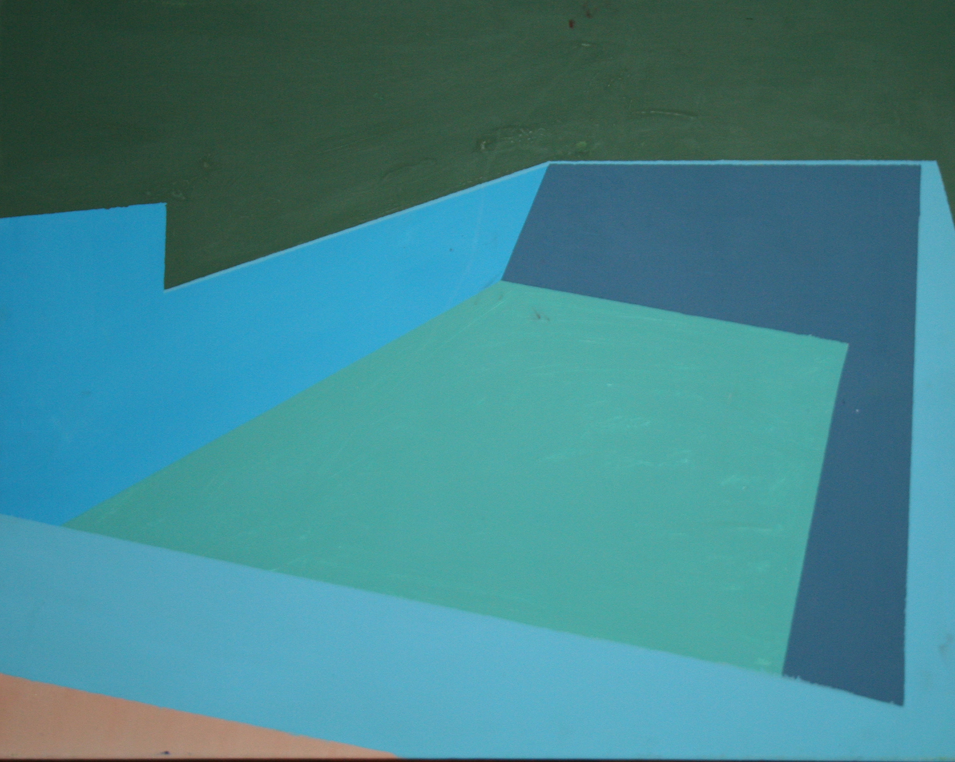 empty pool 92x73 acrylic on canvas