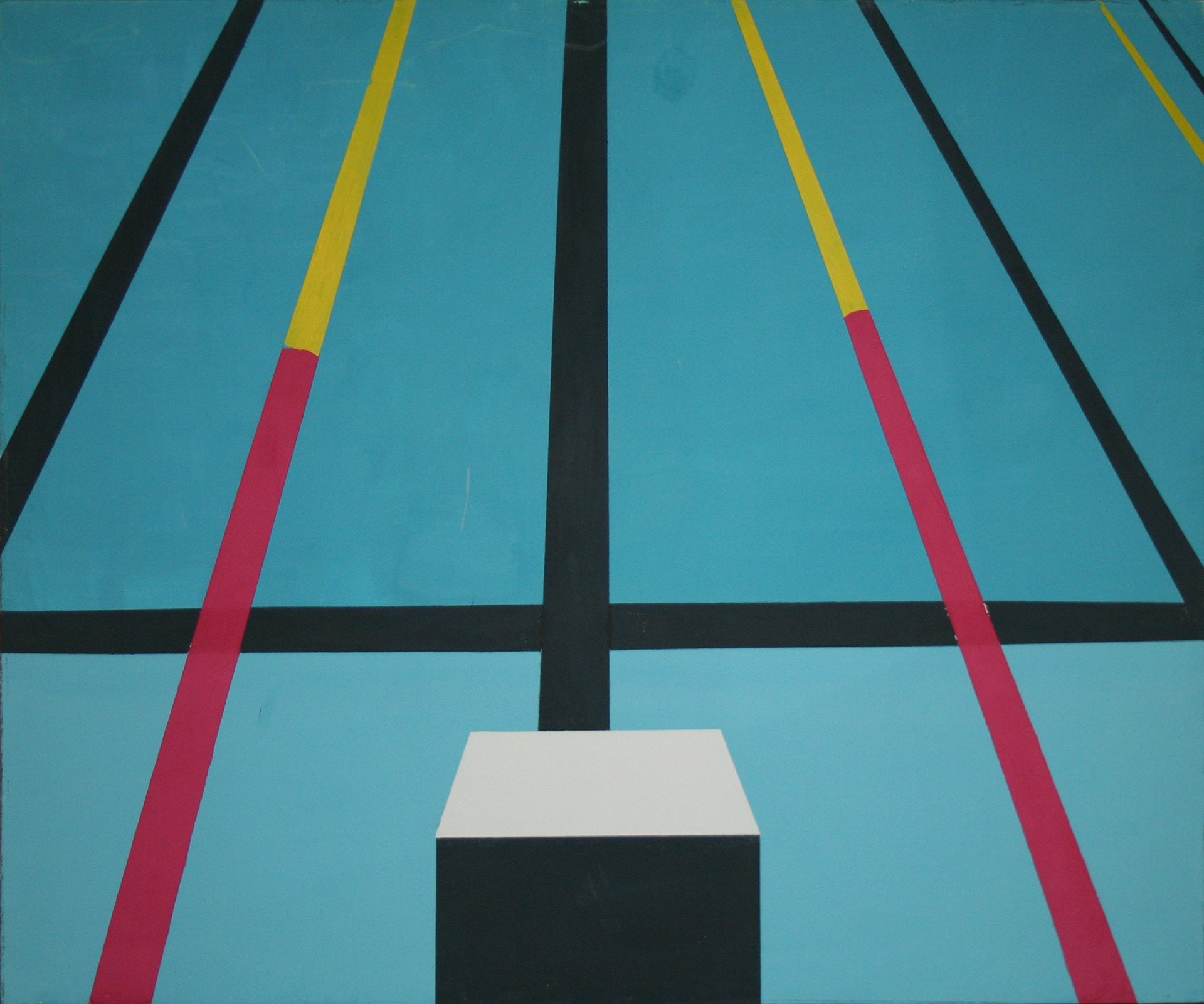 swimming pool 120x100 acrylic on canvas
