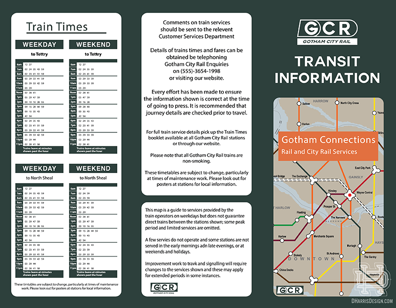 Trifold Brochure - Gotham City Rail