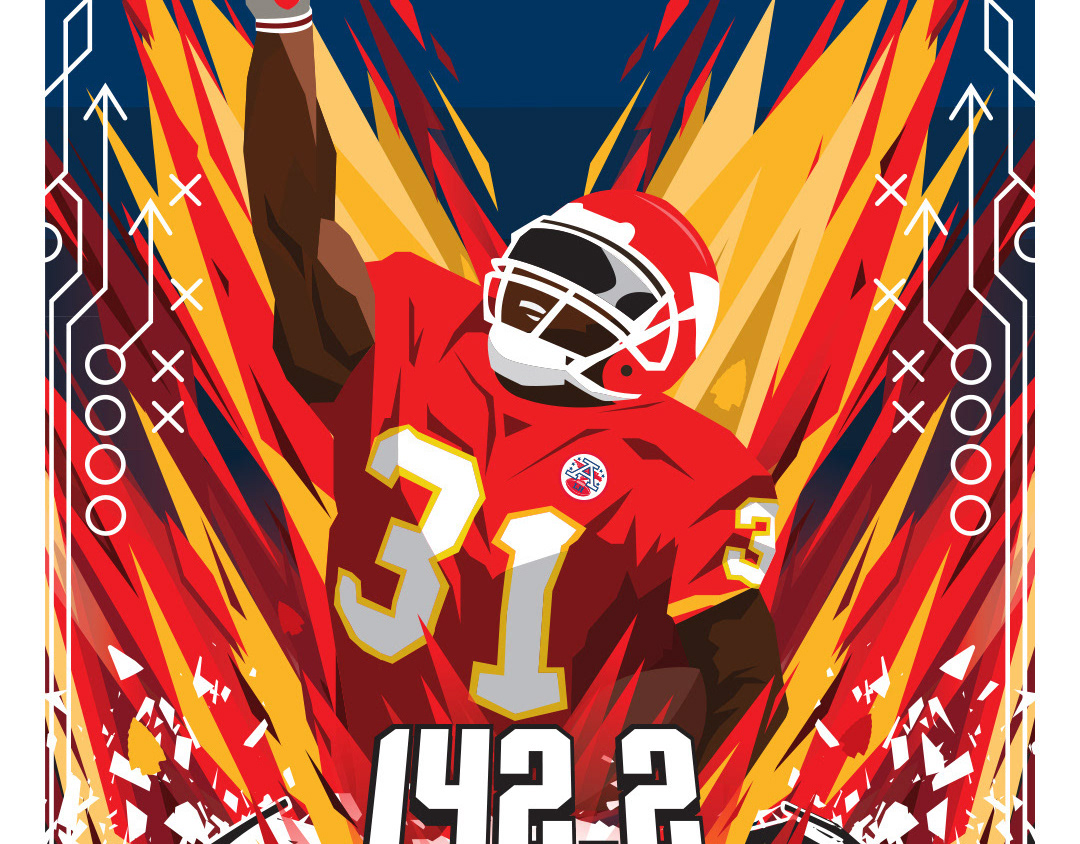 Priest Holmes Kansas City Chiefs Art Photo Print -   Denmark