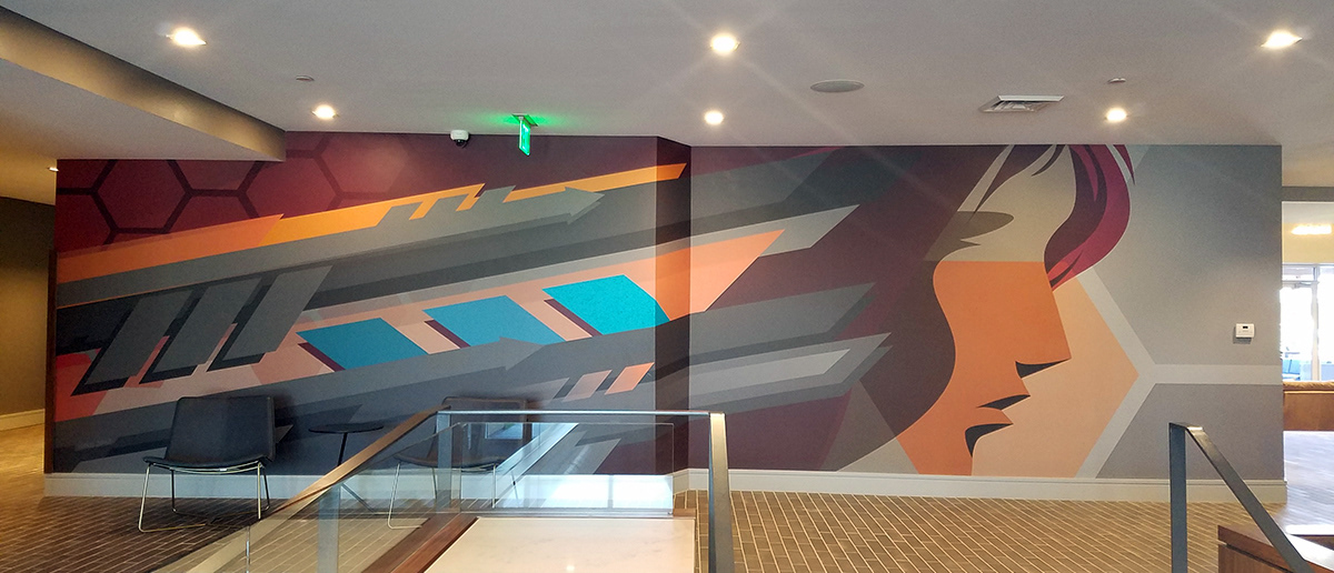 Sike Style Industries - Union Apartments lobby mural