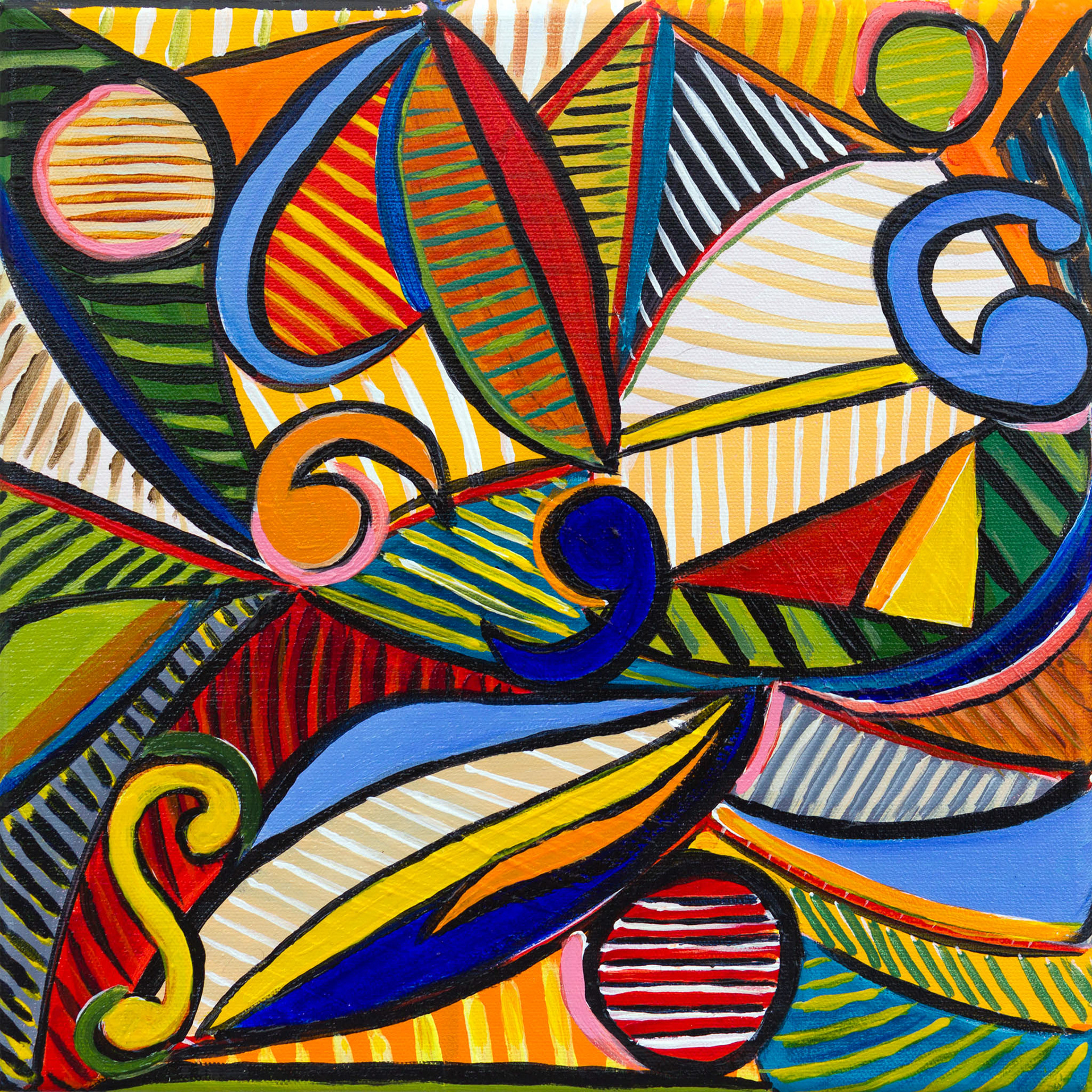 A CAPE TOWN ABSTRACT Acrylic on Box Canvas 30cm x 30cm