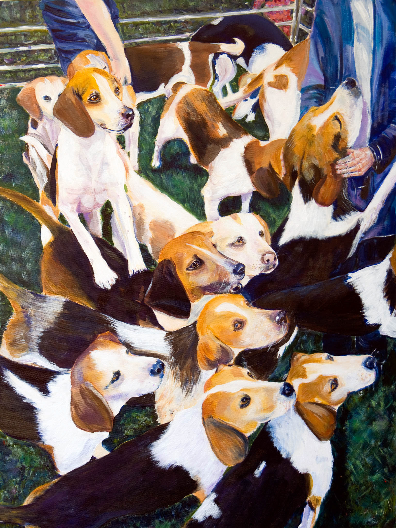AT FRAMPTON FAIR. From an original painting by Diana Aungier-Rose. Picture size: 17cm x 12cm. Frame size:26cm x 21cm x 4cm. FOR SALE: £20.