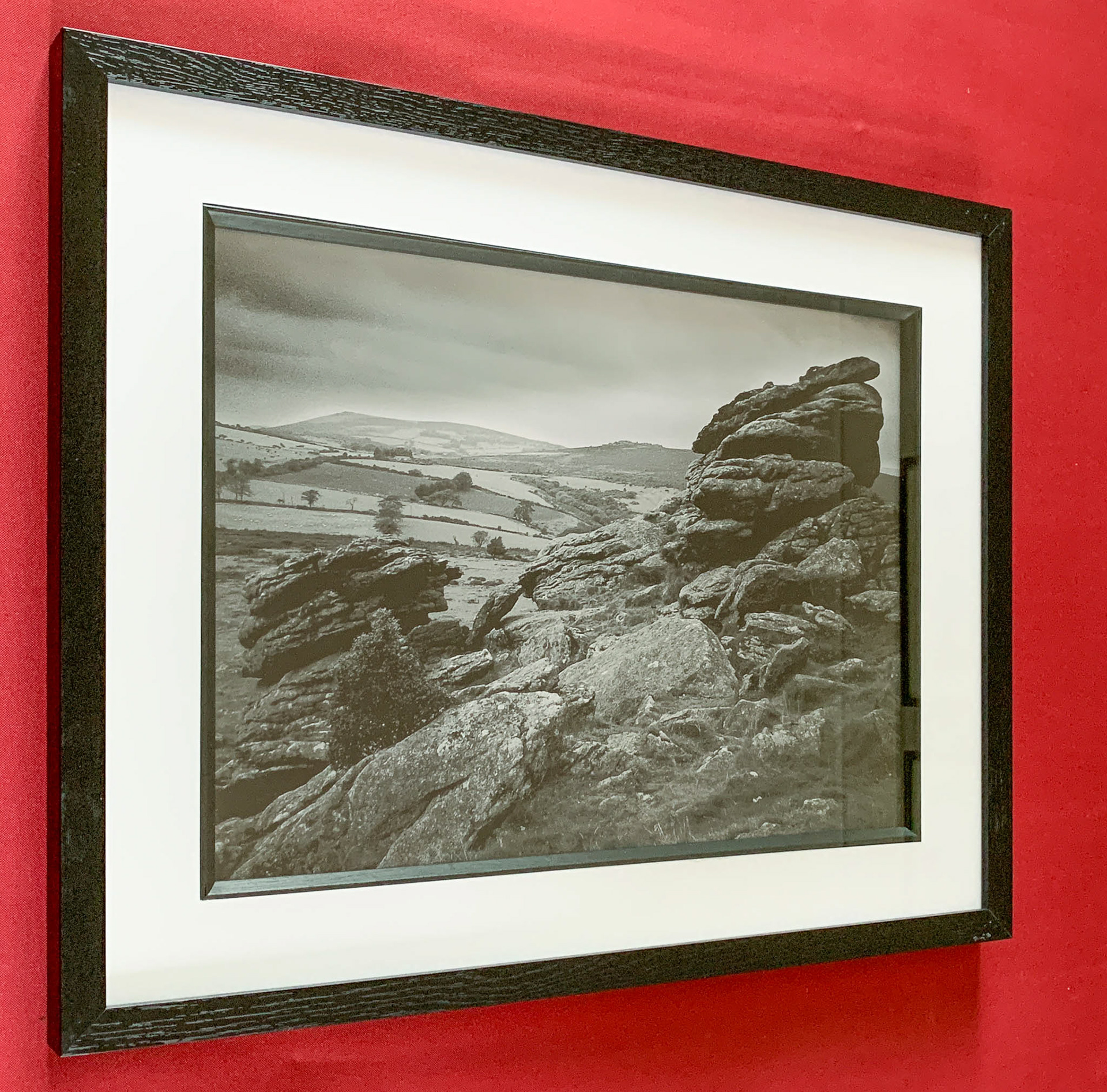 HOUND TOR, DARTMOOR. An original photograph by Chris Rose. Image size: 29cm x 39cm. Frame size: 43cm x 53cm. FOR SALE £70.