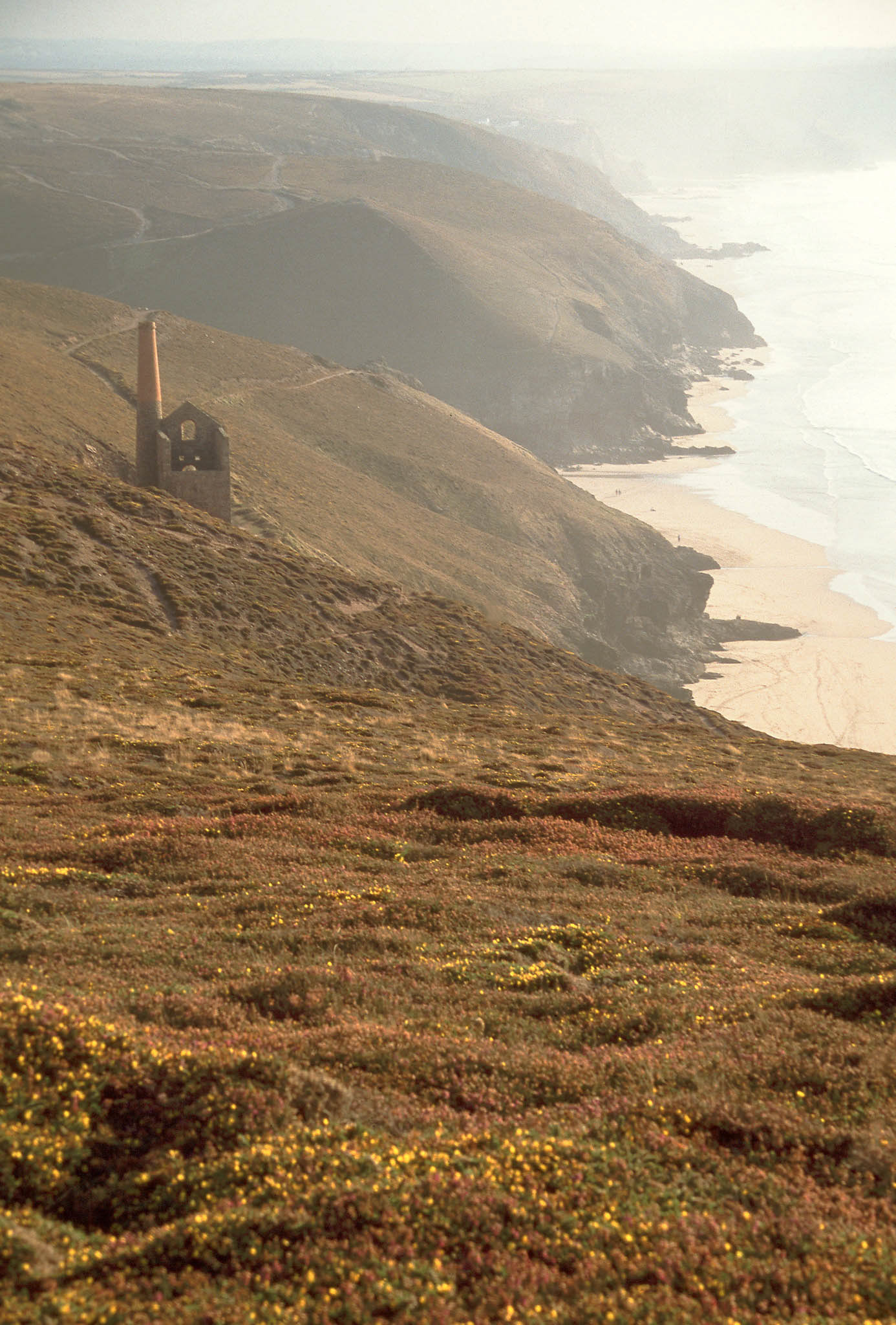 ST AGNES BEACON SUMMER MIST. An original photograph by Chris Rose. Image size: 43cm x 30cm. For Sale: £18