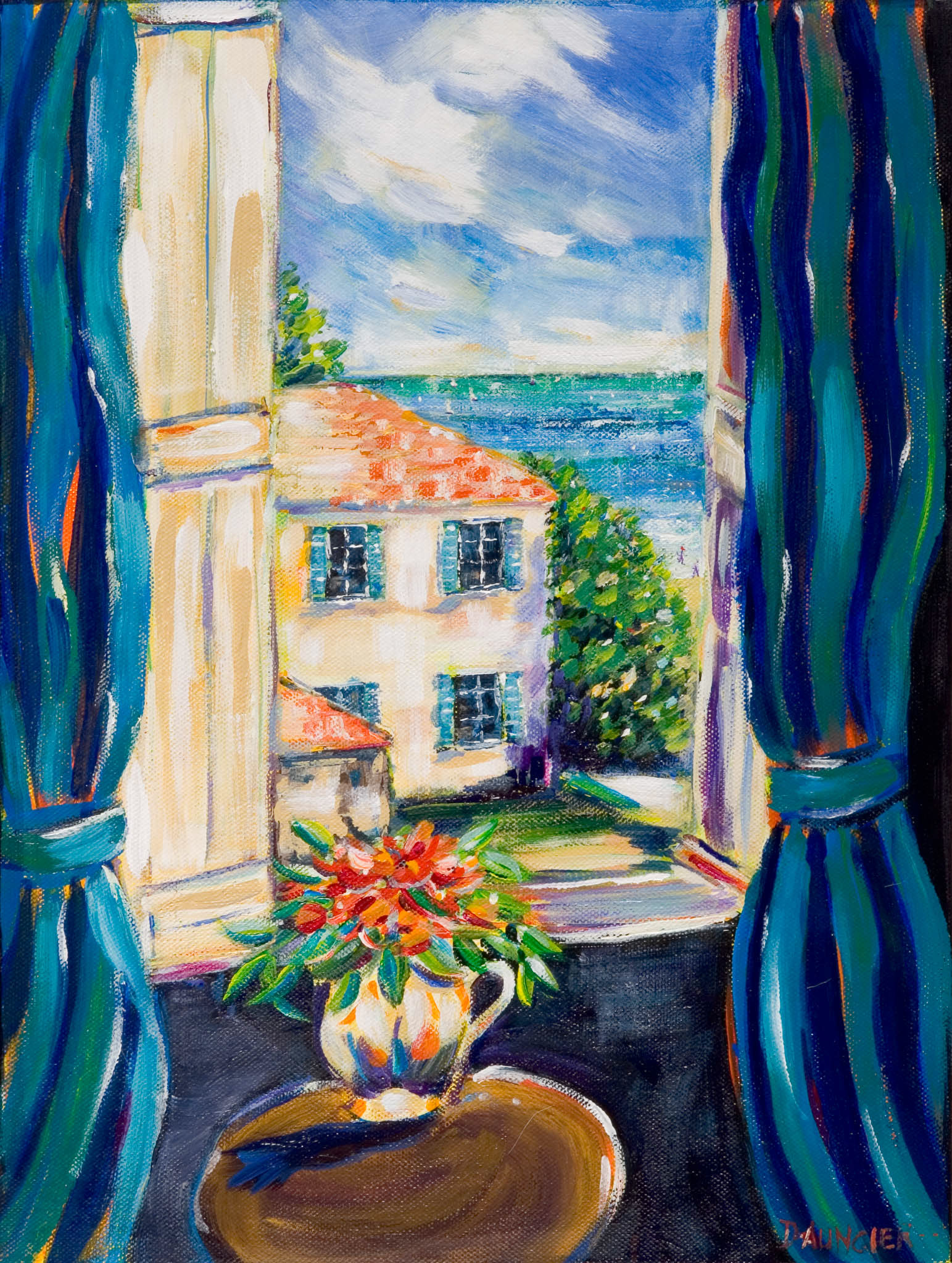 ANOTHER ROOM WITH A VIEW. From an original painting by Diana Aungier-Rose. Print size: 38cm x 30cm. For Sale: £18