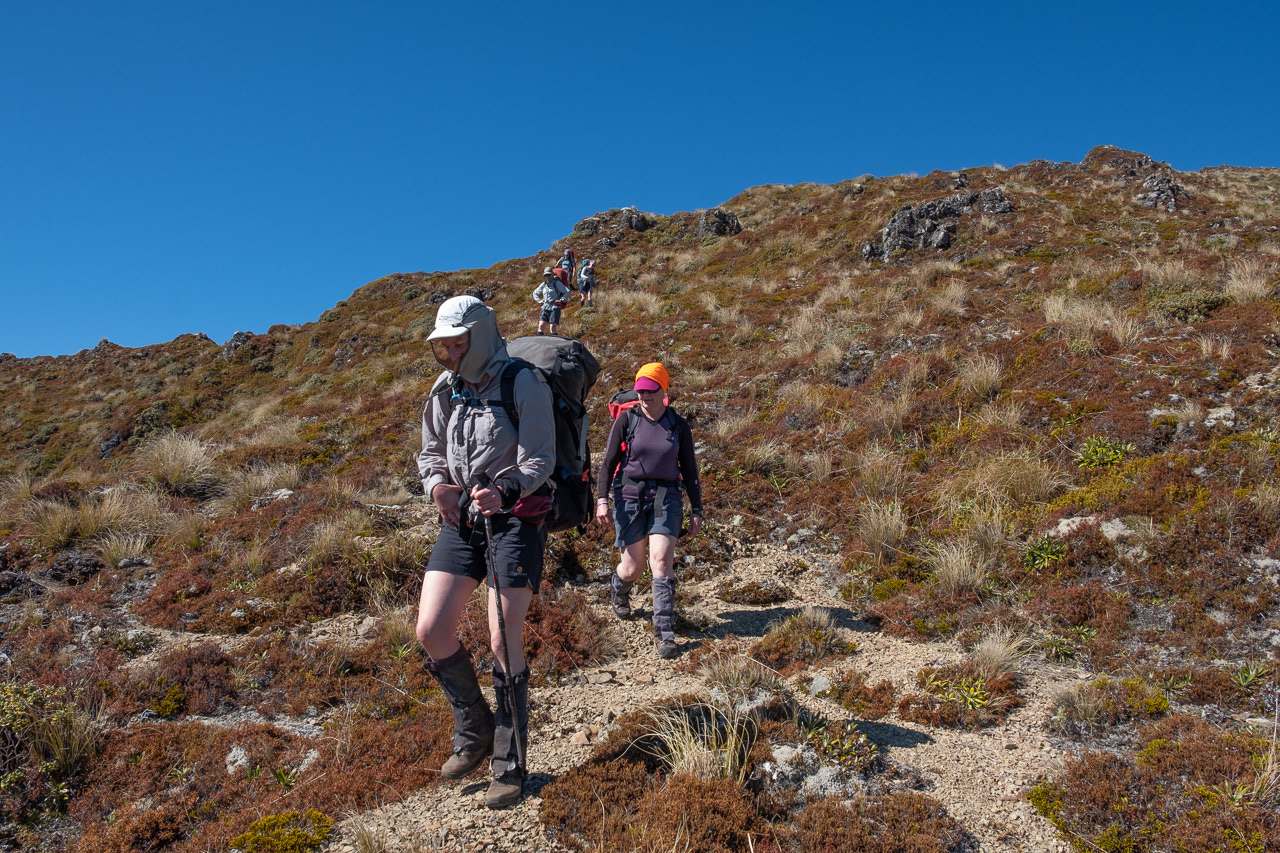 ...and down from Junction Top to Ignimbrite Saddle