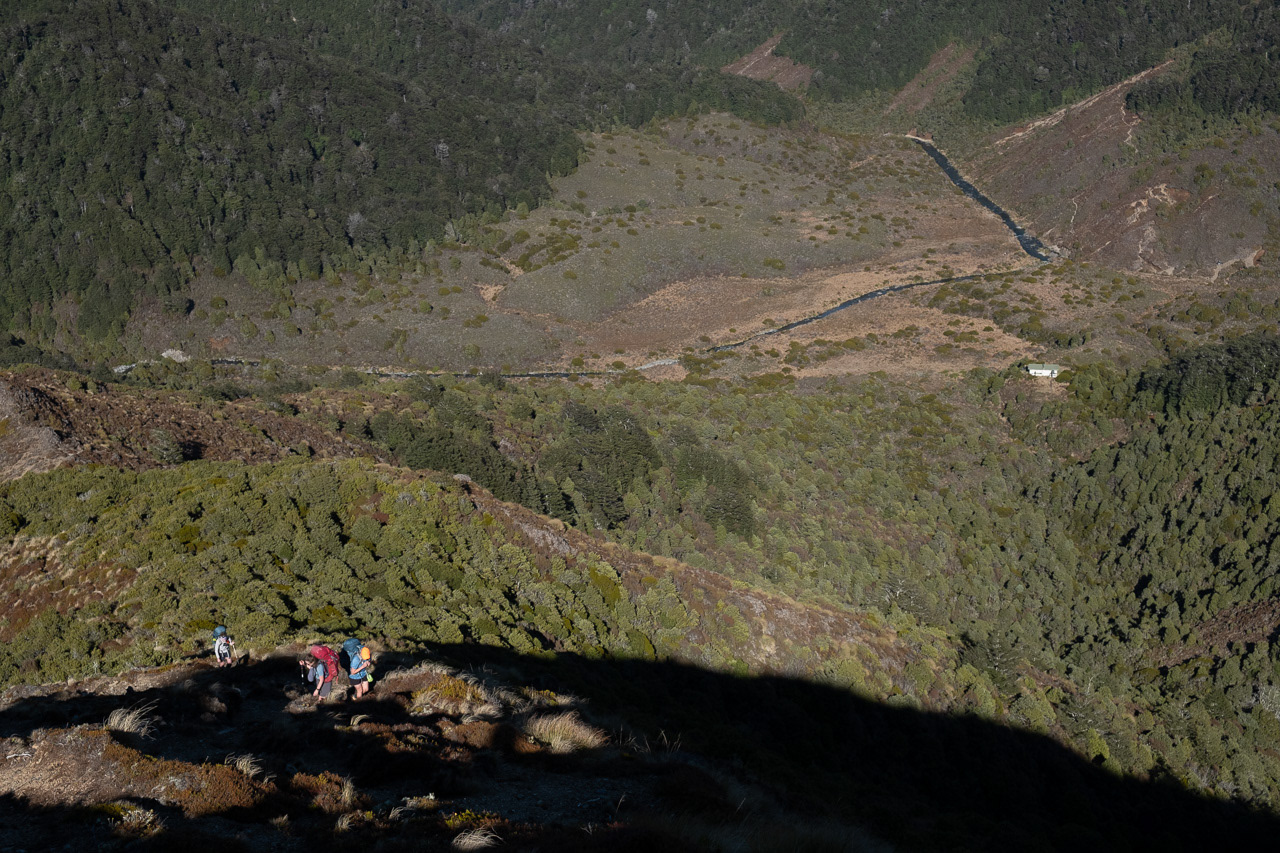 Climbing up to Junction Top...