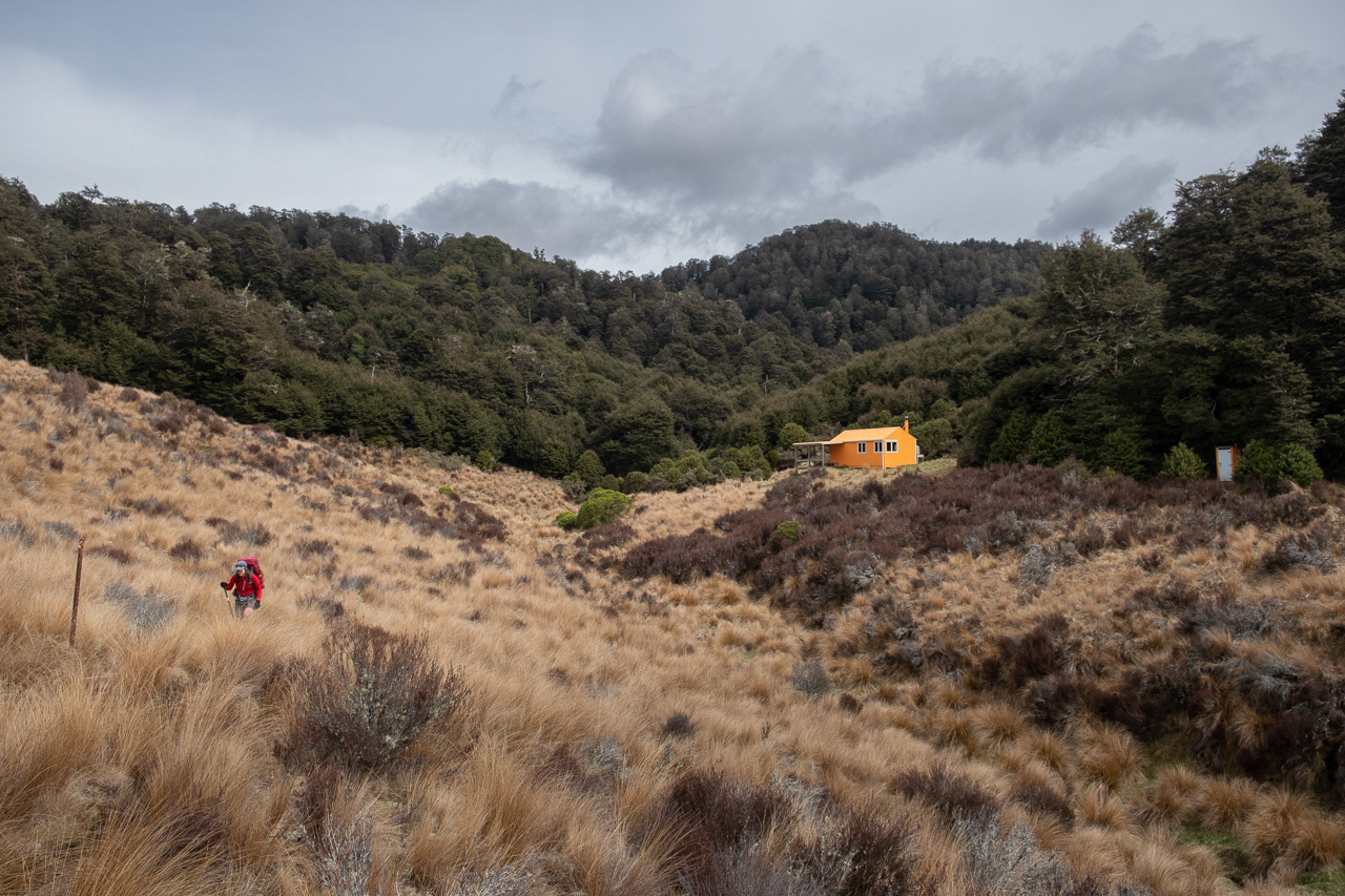 ...and leaving Tussock Hut