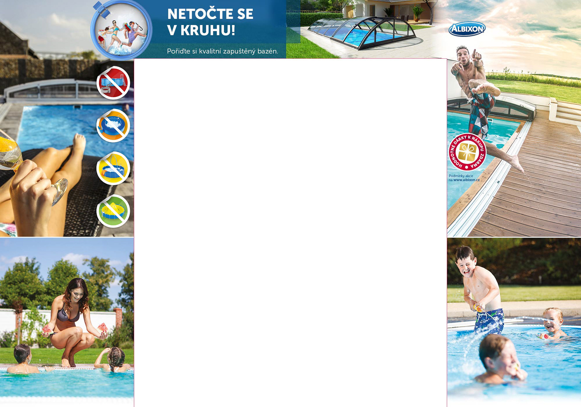 Reklamní plocha na pozadí webového portálu