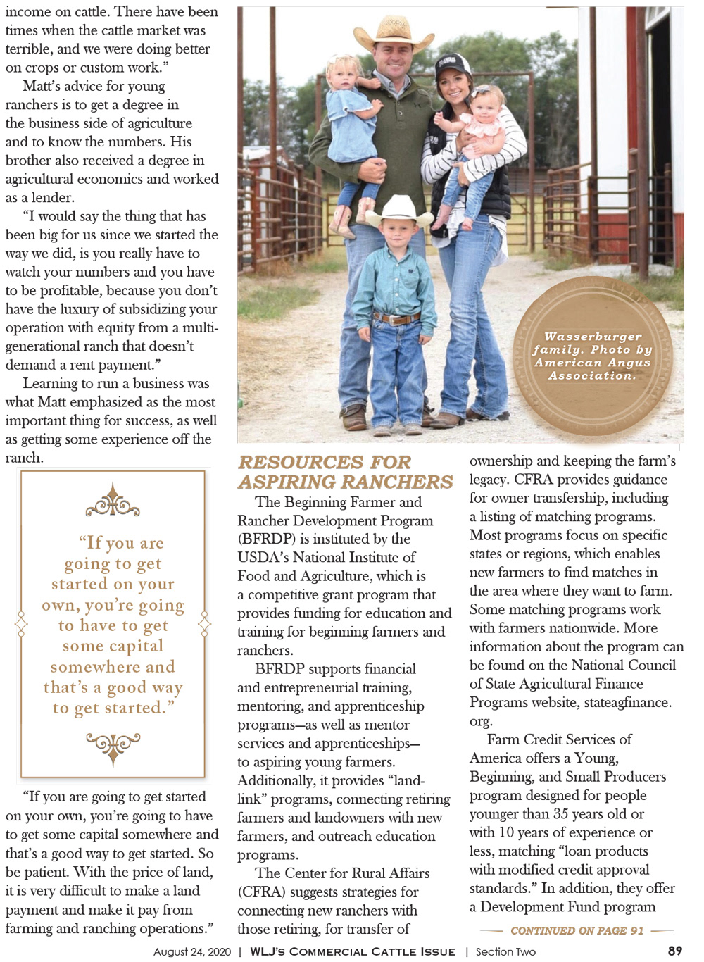 2020 Commercial Cattle Magazine - Editorial Layout