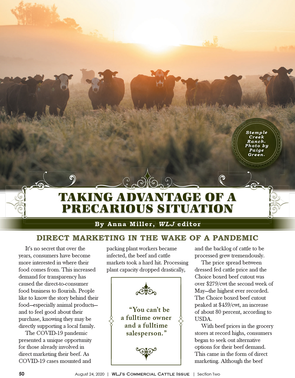 2020 Commercial Cattle Magazine - Editorial Layout