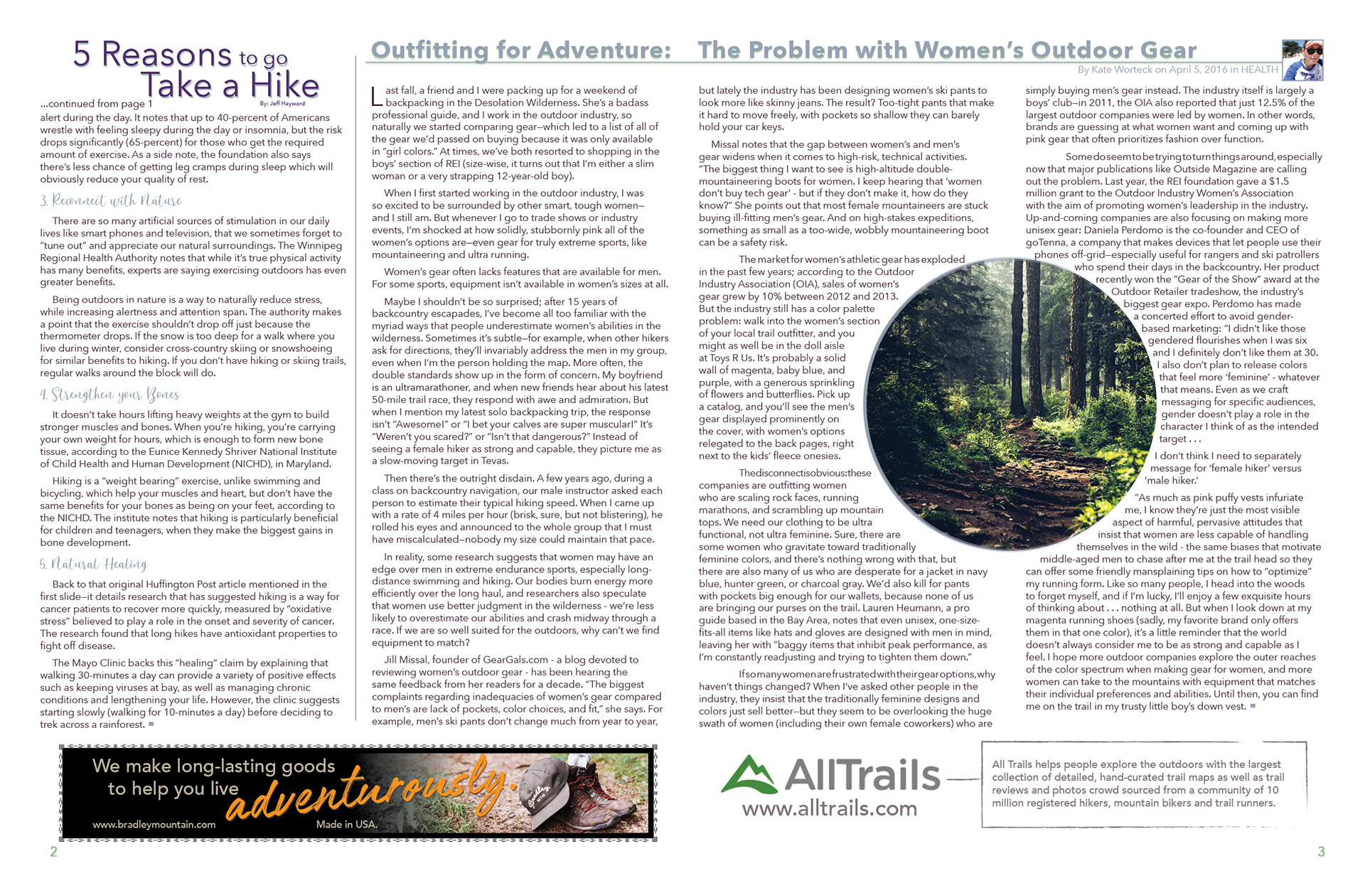 Outdoors Newsletter Concept - Designed in Indesign