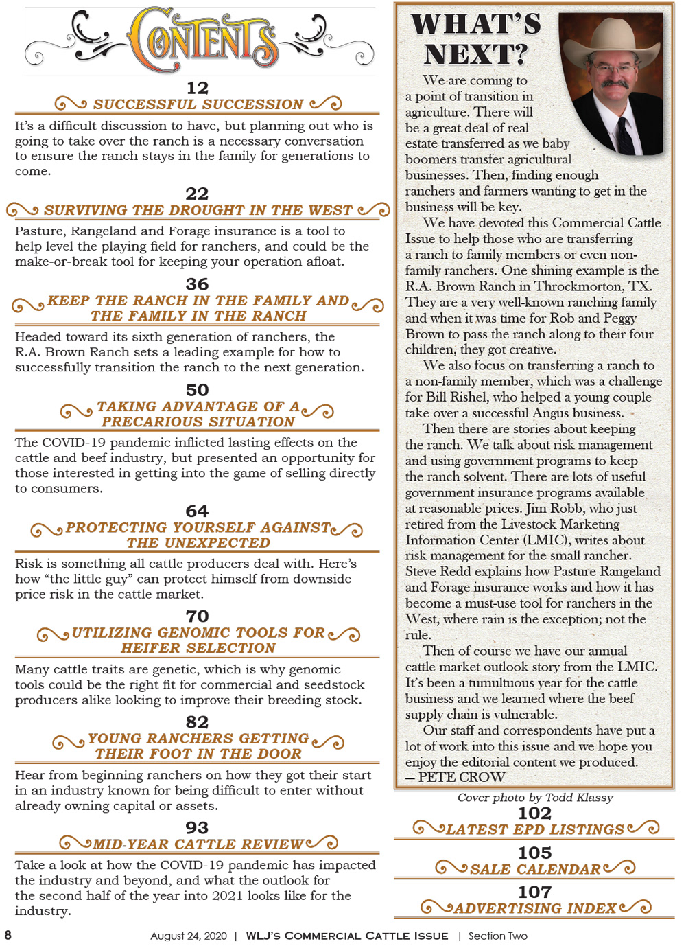 2020 Commercial Cattle Magazine - Editorial Layout