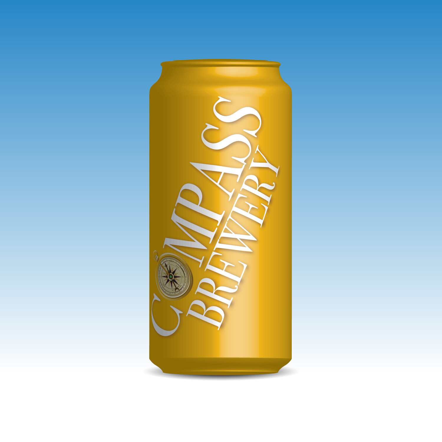 3D RENDERED CAN WITH LOGO
