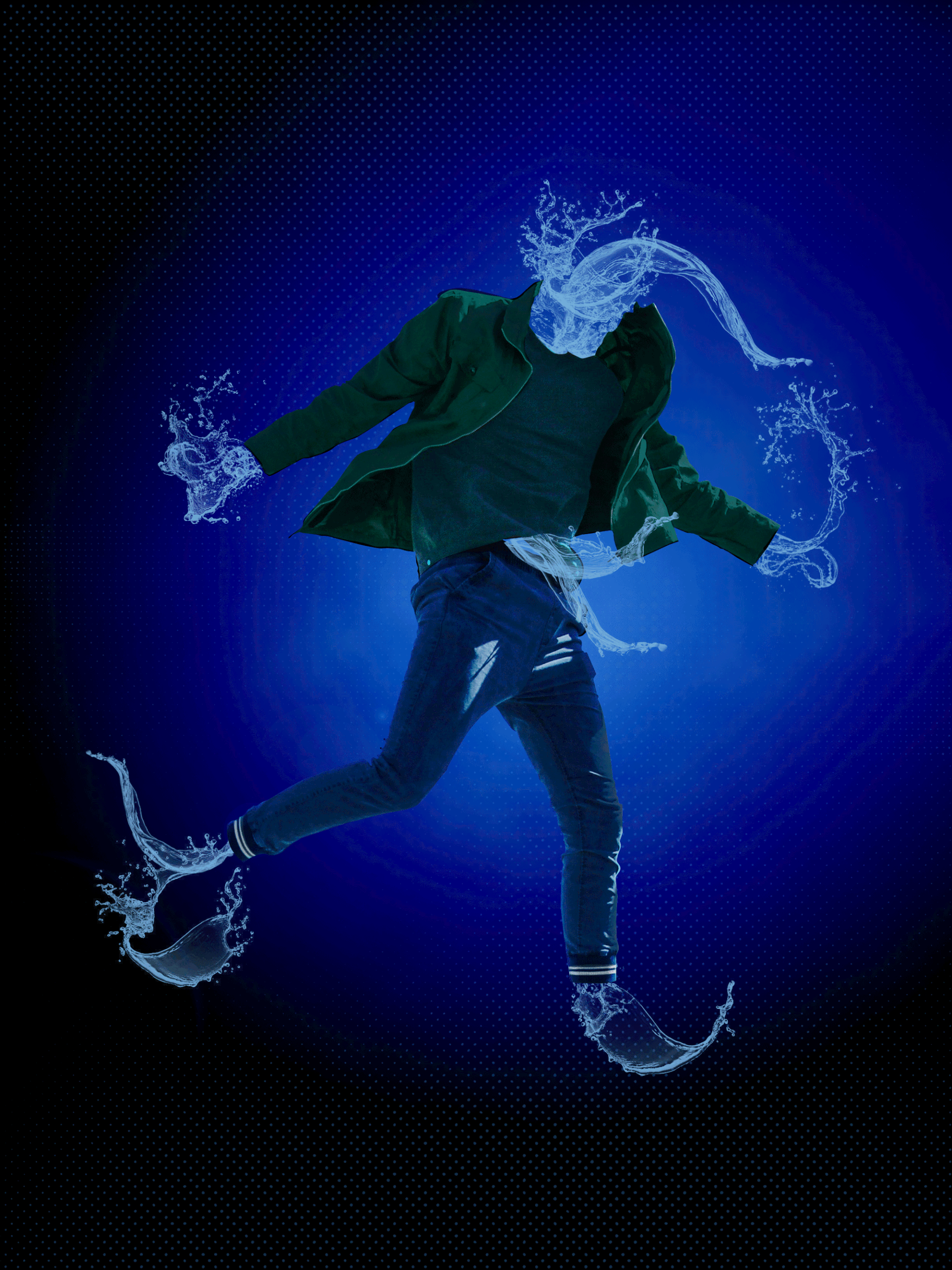 PHOTOSHOP CREATED IMAGE WITH FILL LAYERS, MASKS AND WATER BRUSHES