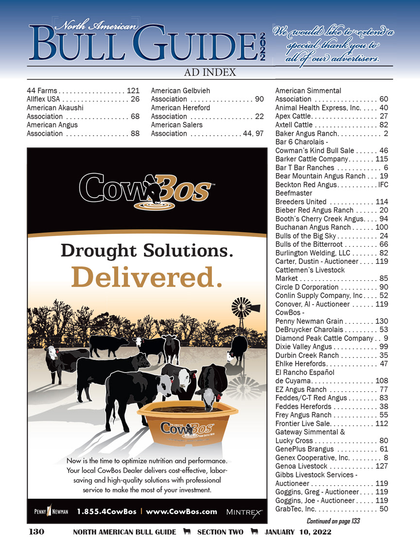 2022 Bull Guide Magazine - Ad Index