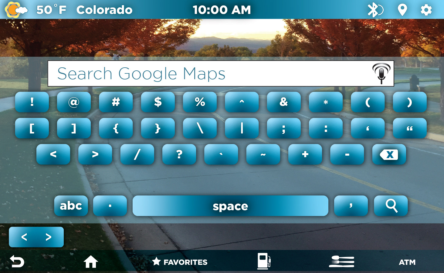 GPS Keyboard Special Characters