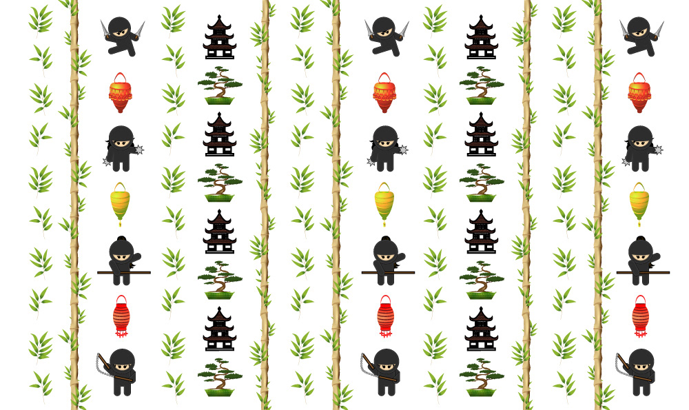 NINJA WRAPPING PAPER - CREATED IN ILLUSTRATOR
