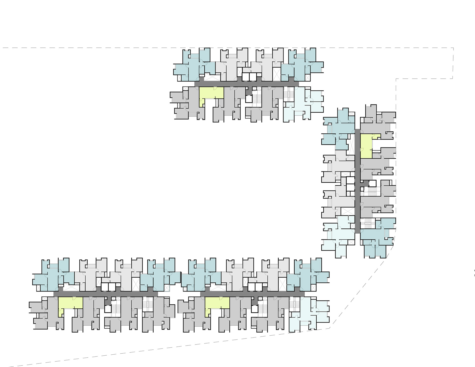 Typical Floor Composition (within setbacks dotted)