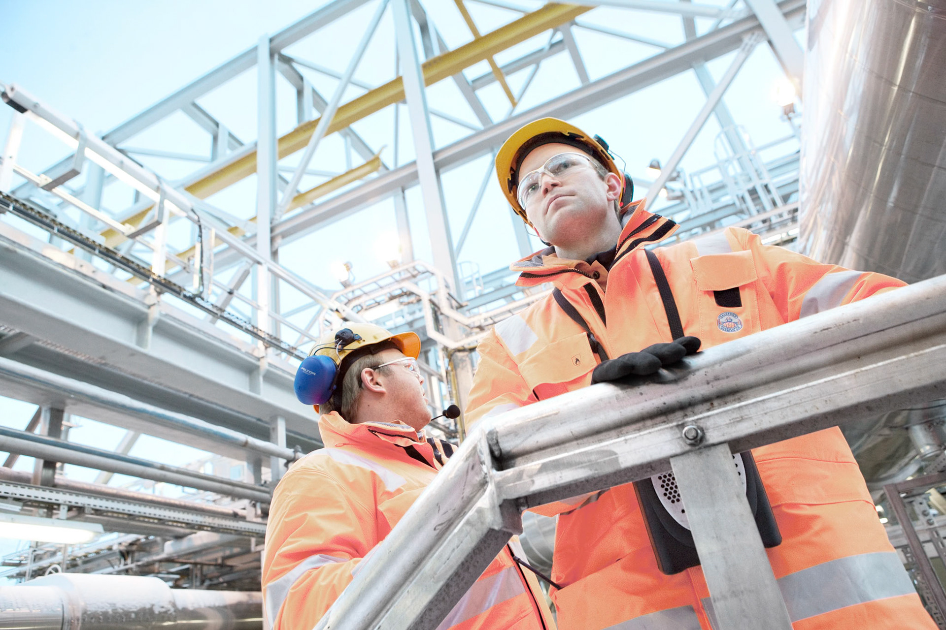 Corporate photography on gas processing plant in Norway