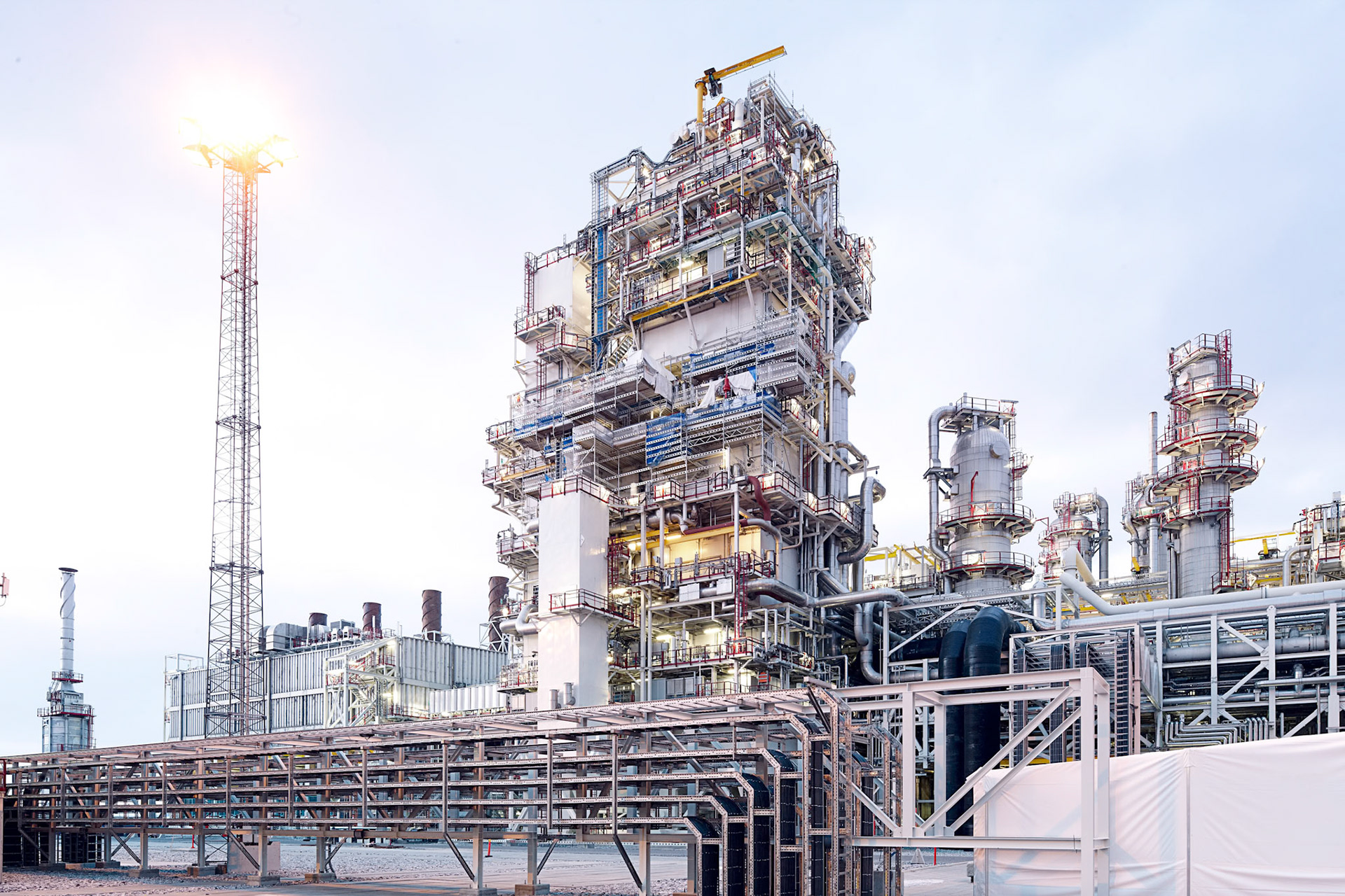 Corporate photography on gas treatment plant in Norway