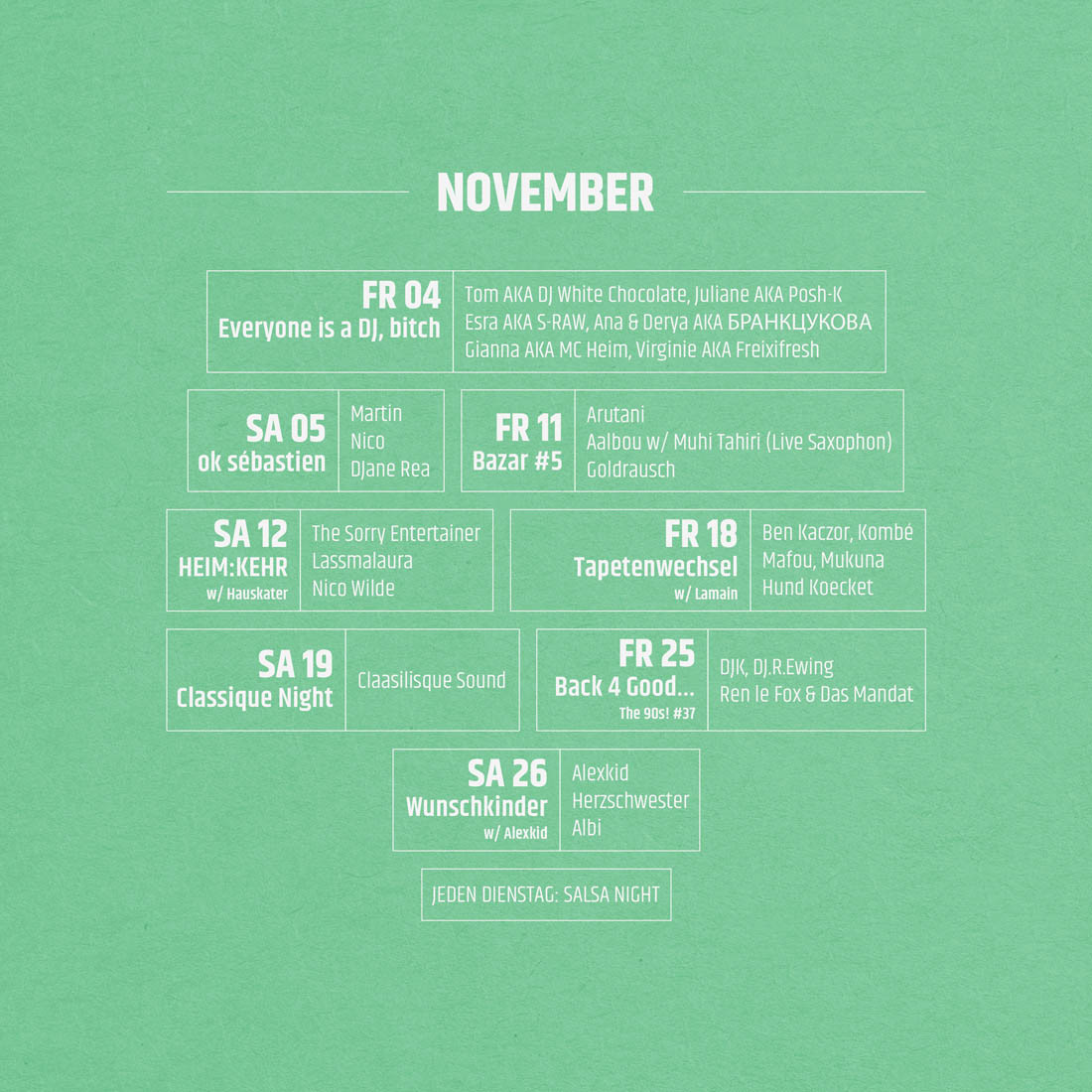 Web Flyer - Monthly Program