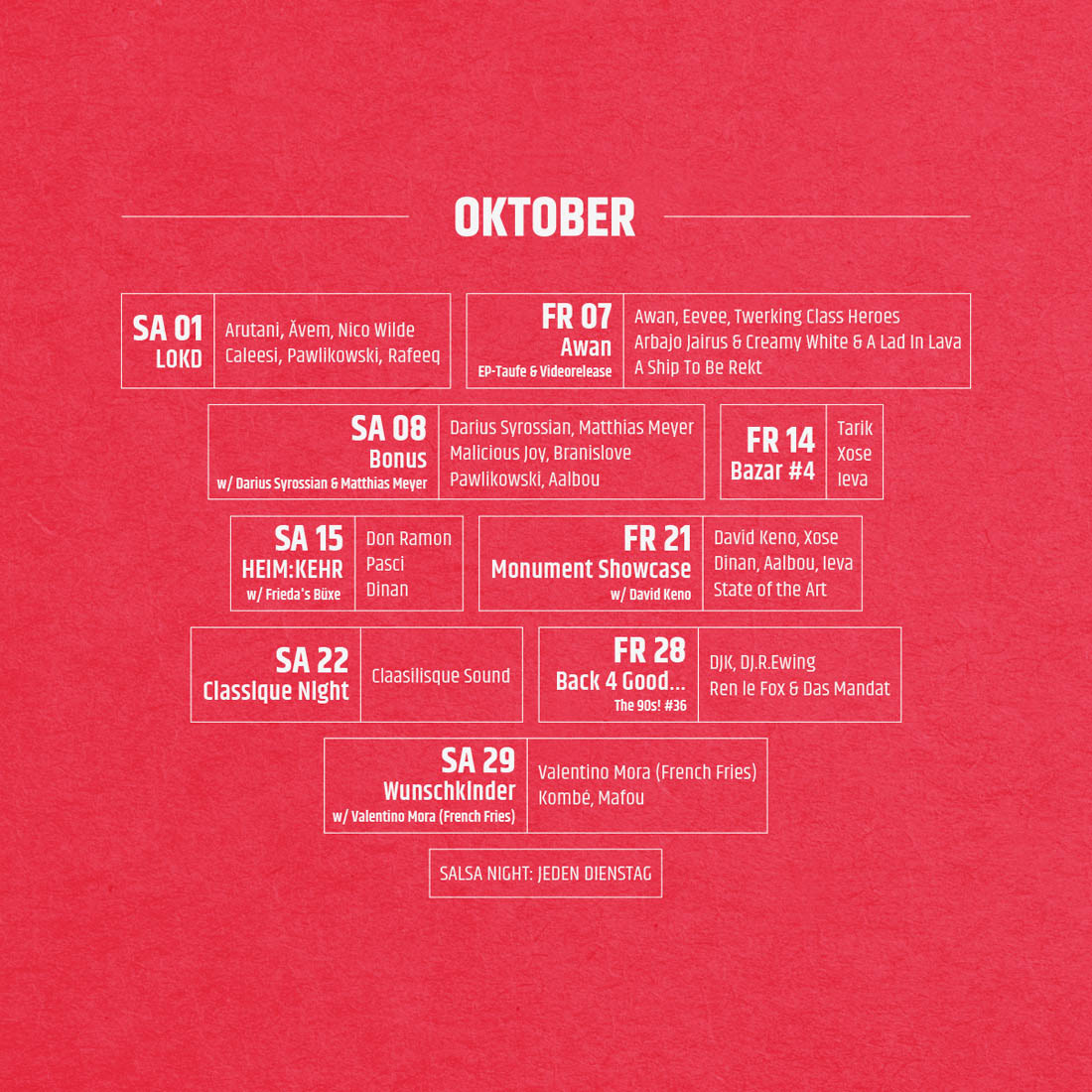 Web Flyer - Monthly Program
