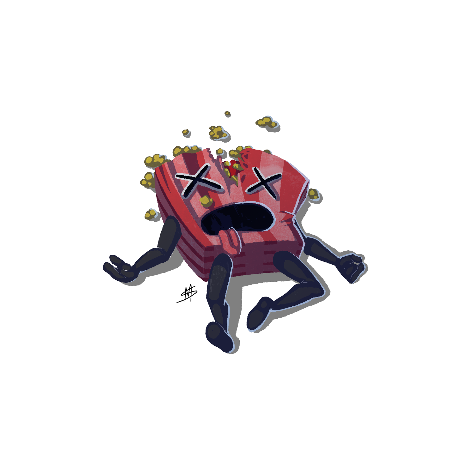 Character Illustrations made as stickers for Scared for Your Liife. 