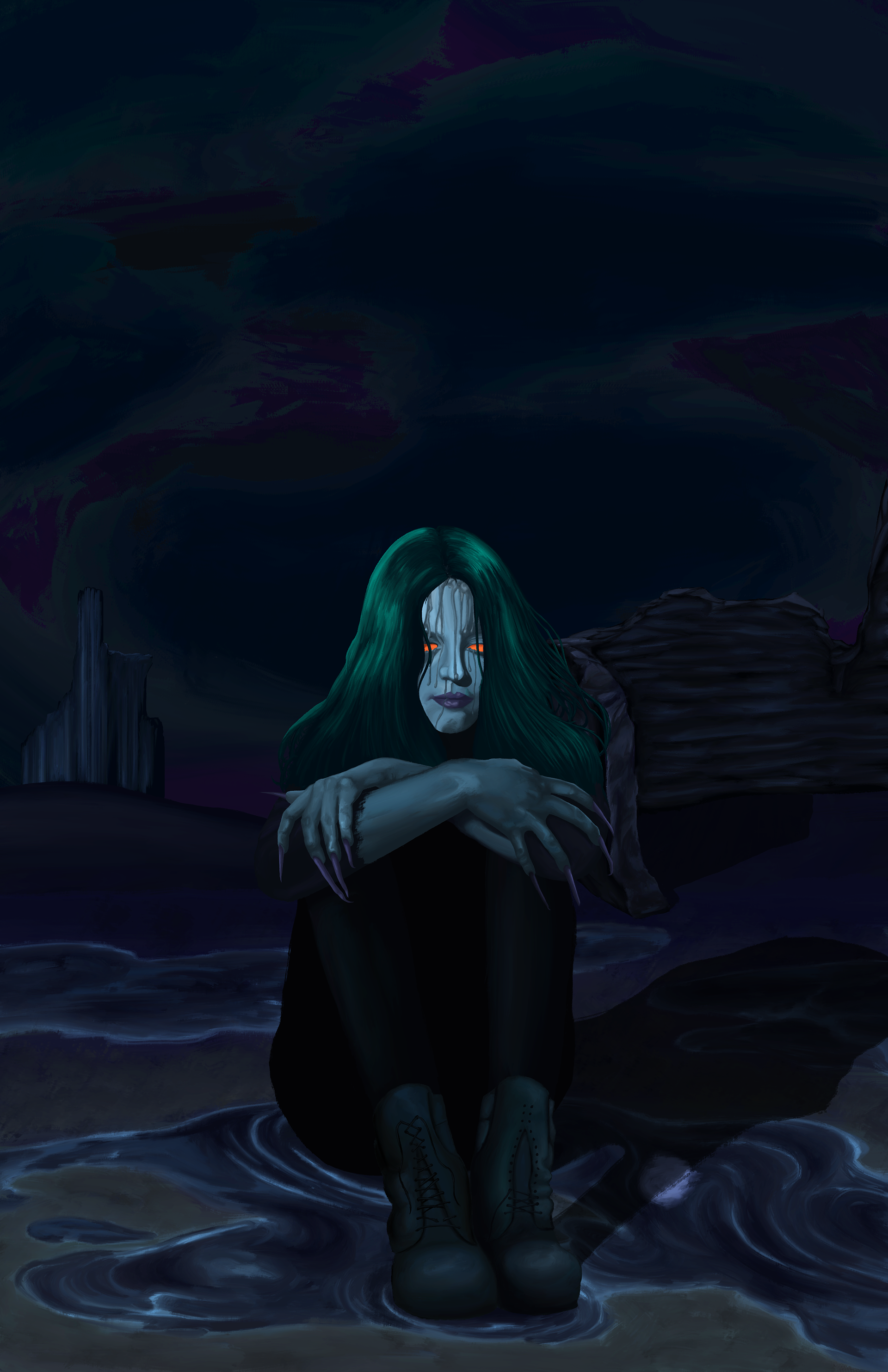 An assignment for the Intermediate Illustration course at SUNY Fredonia. The task was to morph another classmate assigned by the teacher into something else. (2018)