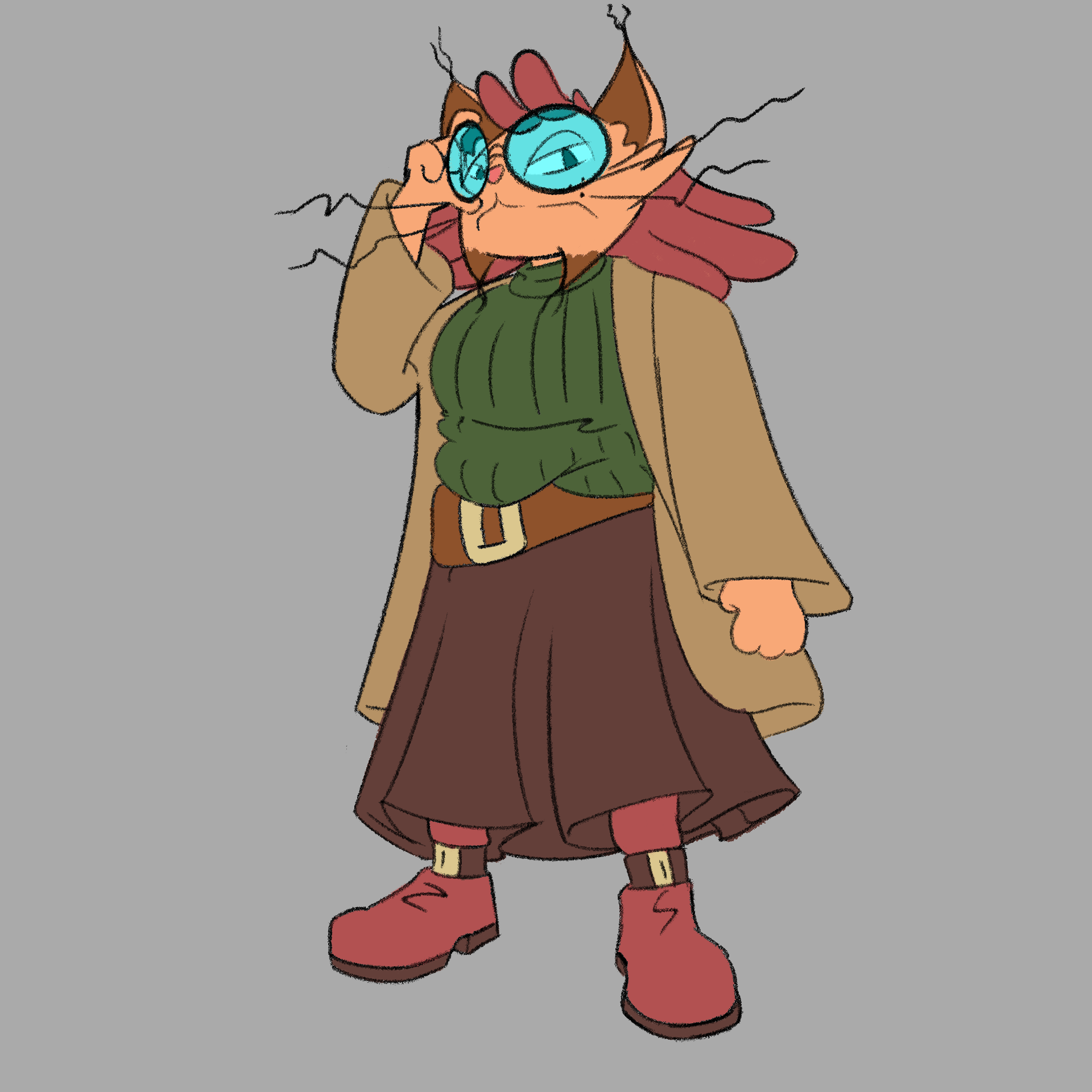 Character Design from an animated concept called "Shh! There's a Ghost in the Library!"