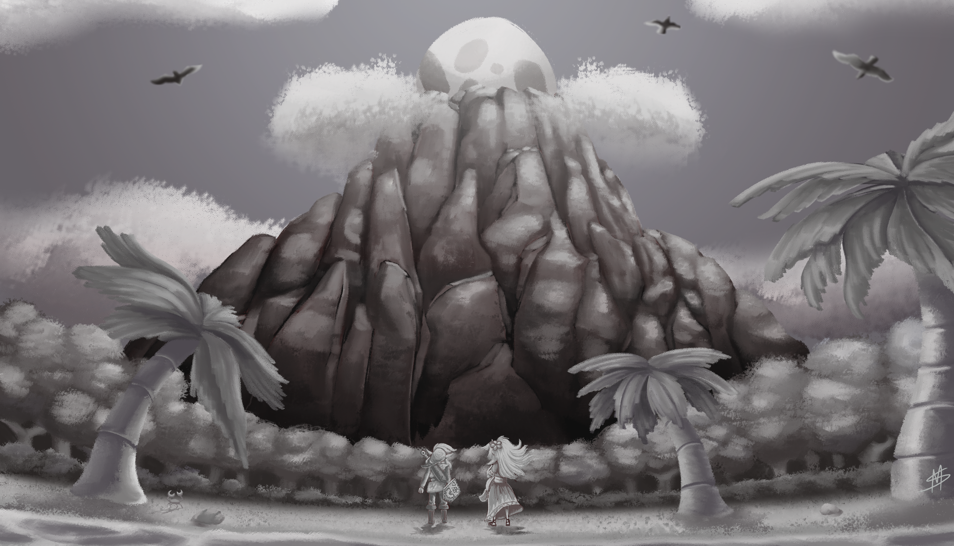 Link's Awakening fanart, done in Photoshop. (2022)