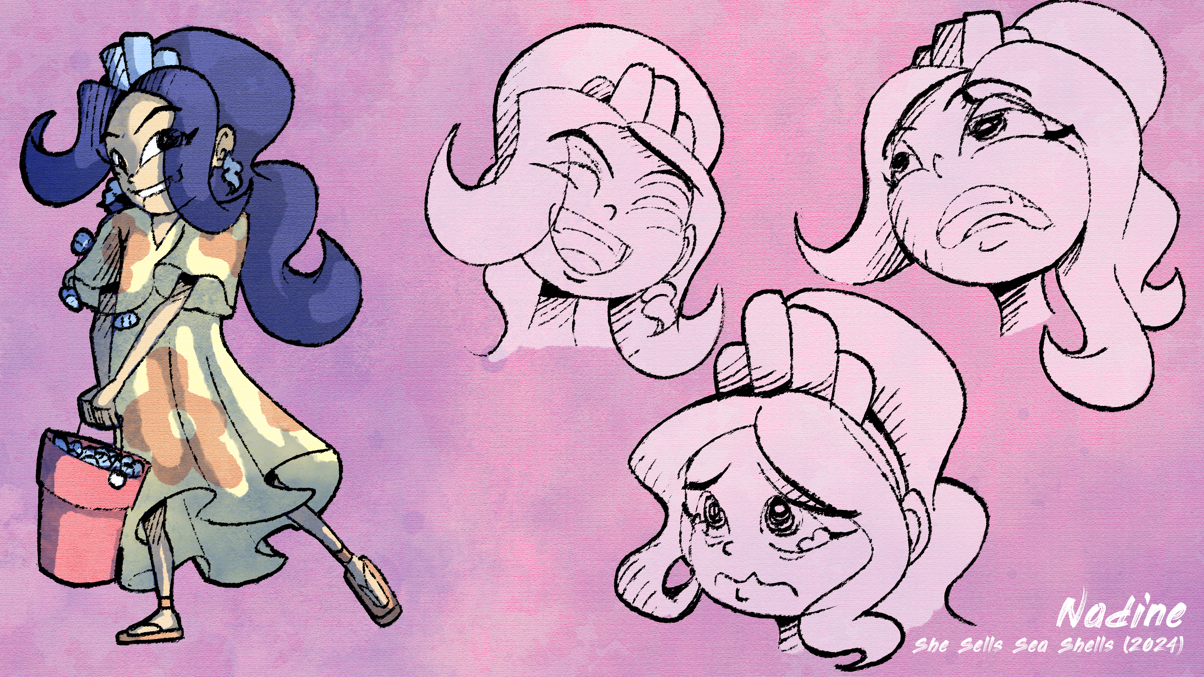 Character sheet for the main character, Nadine. (2024)