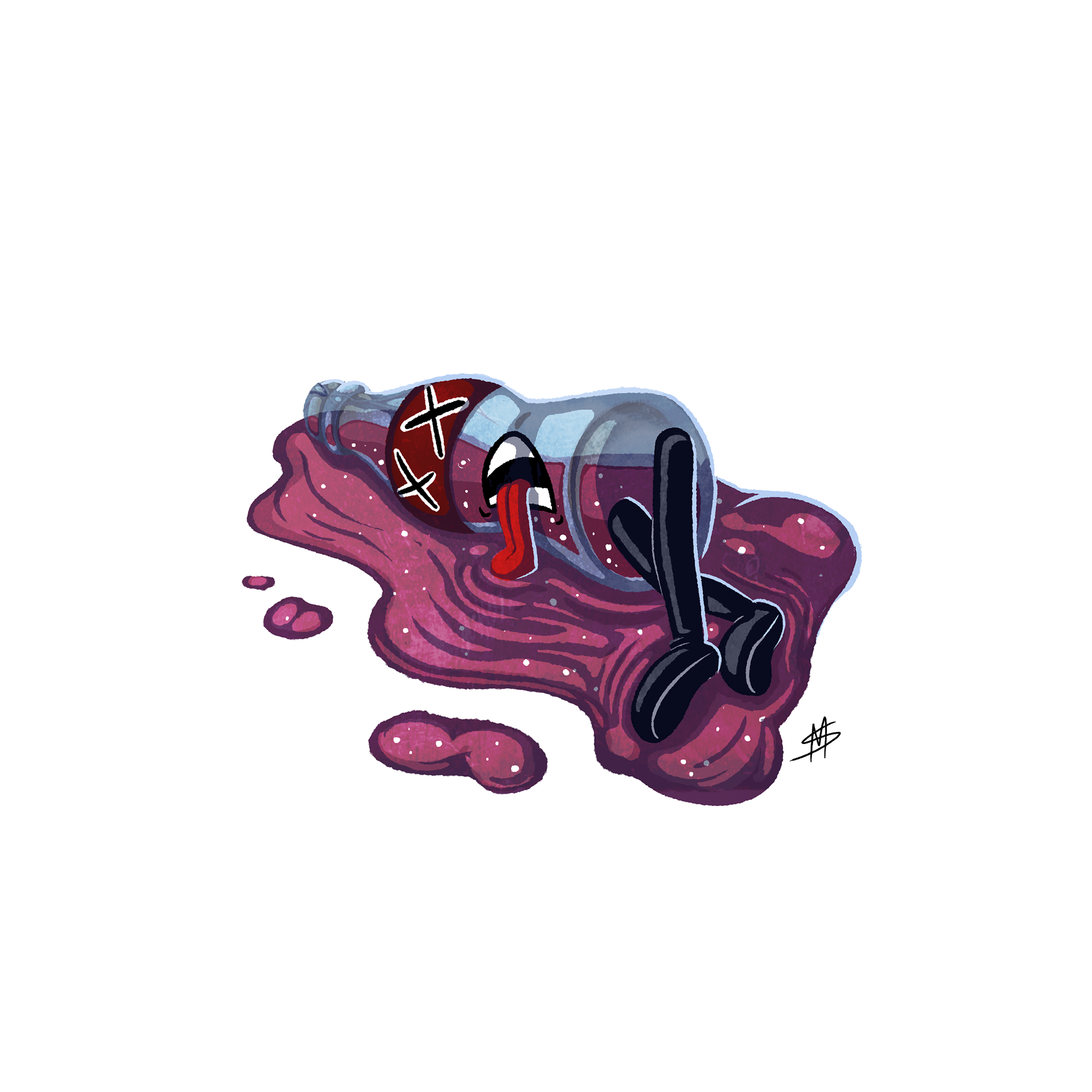 Character Illustrations made as stickers for Scared for Your Liife. 