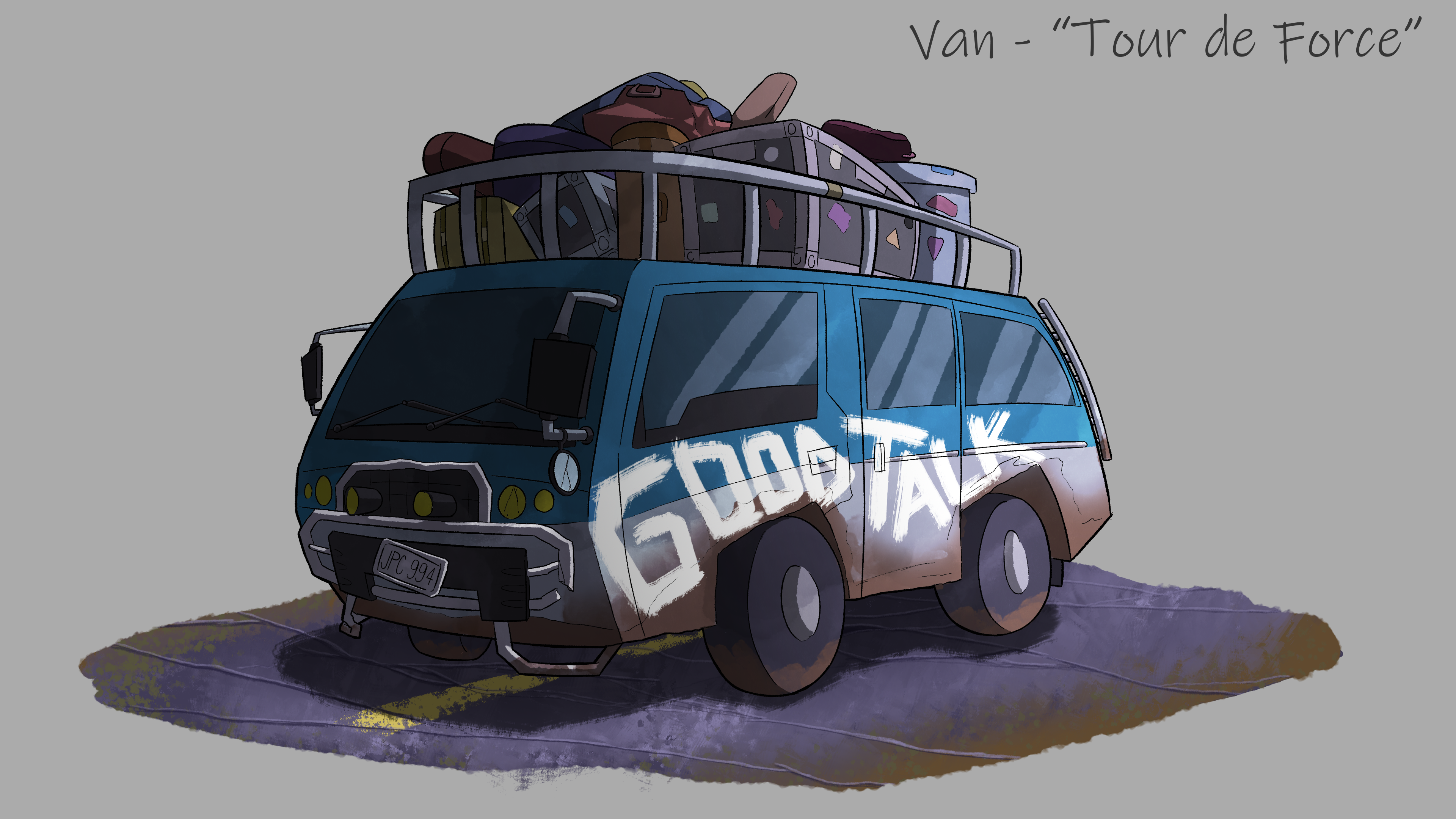 Band van concept from musical mature comedy, "Tour de Force." (2021)