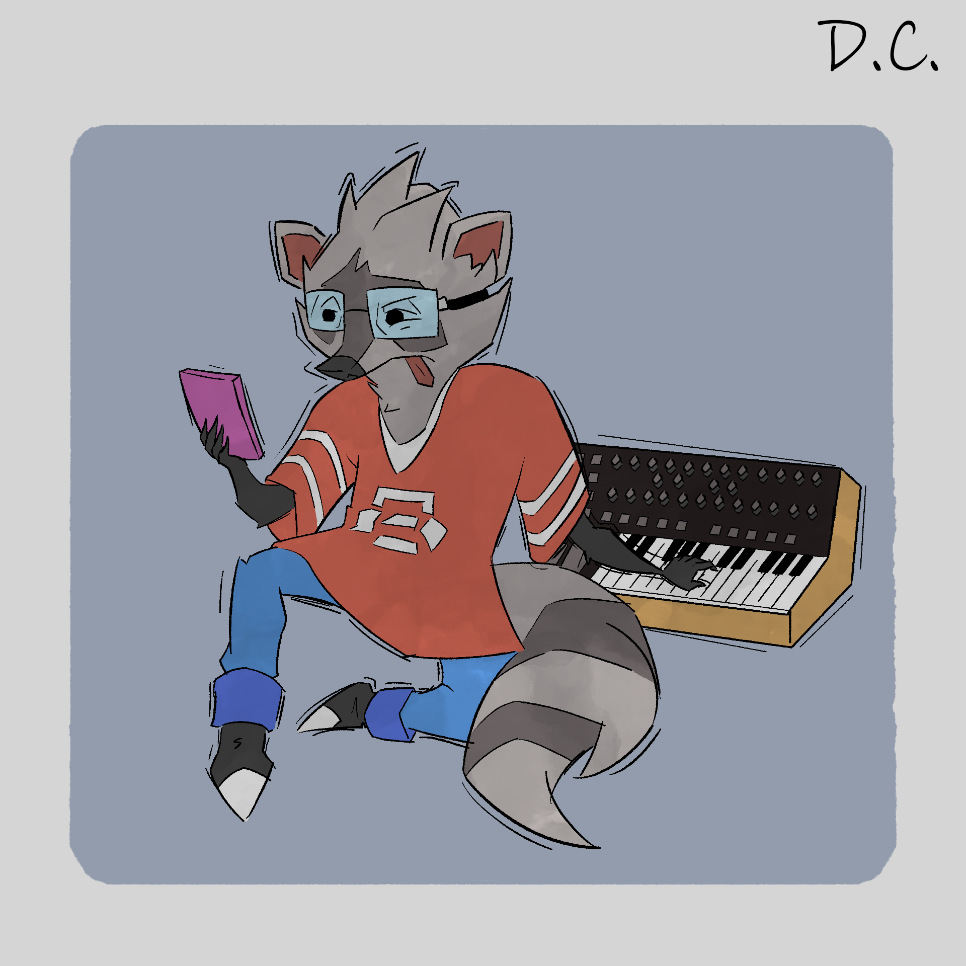 D.C. the techy raccoon of the band. (2021)