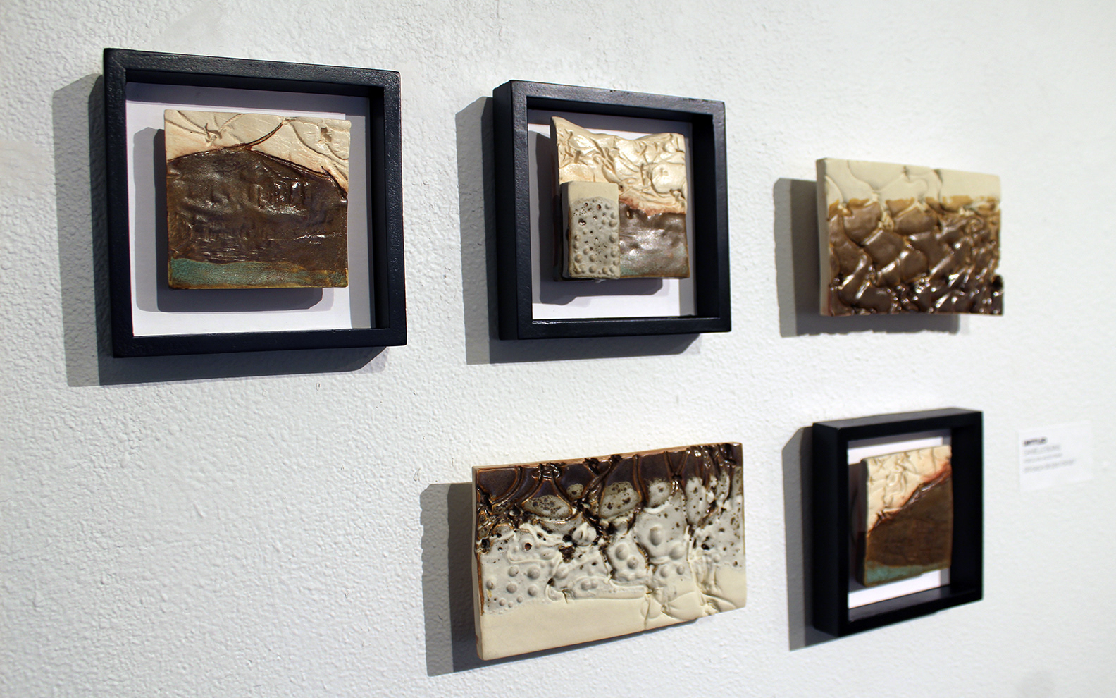 Dislocations II (gallery view), 2019, relief printed porcelain, various sizes