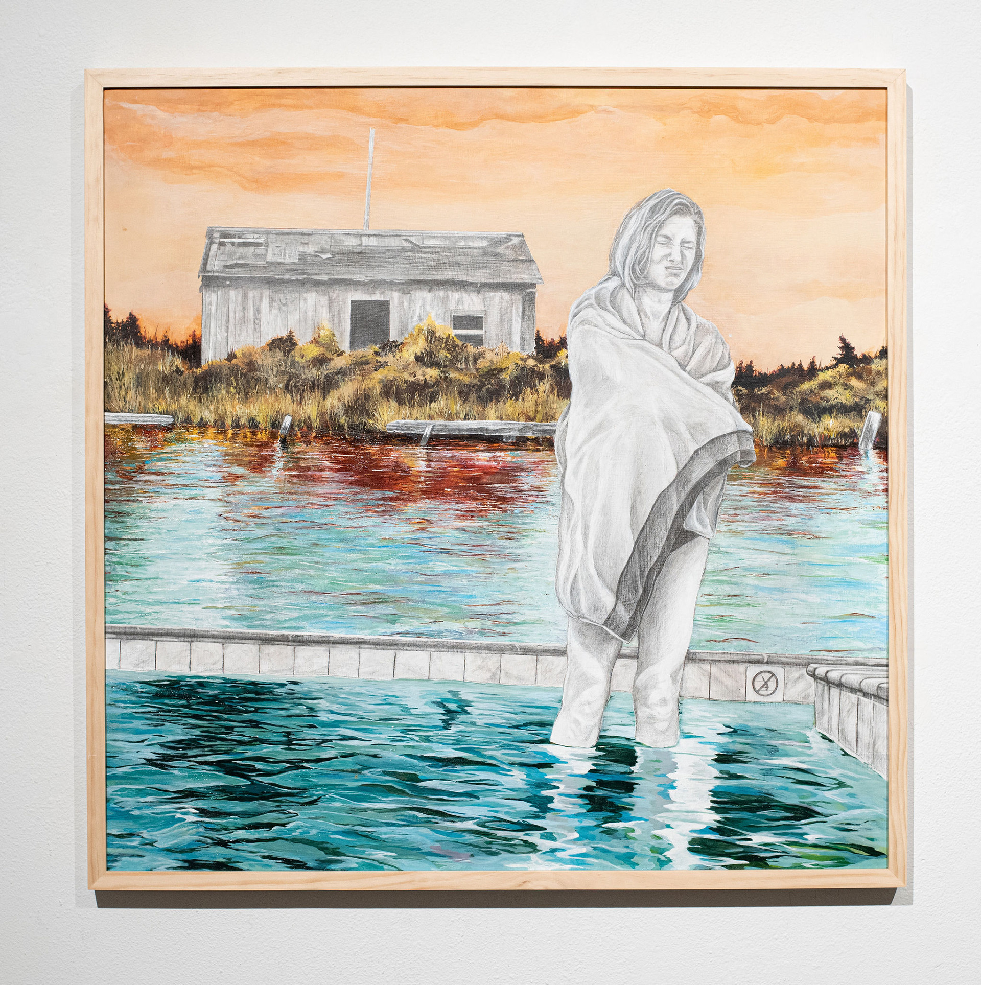 Warmer By You, 2021, graphite and acrylic on board, 31in x 31in, 2021