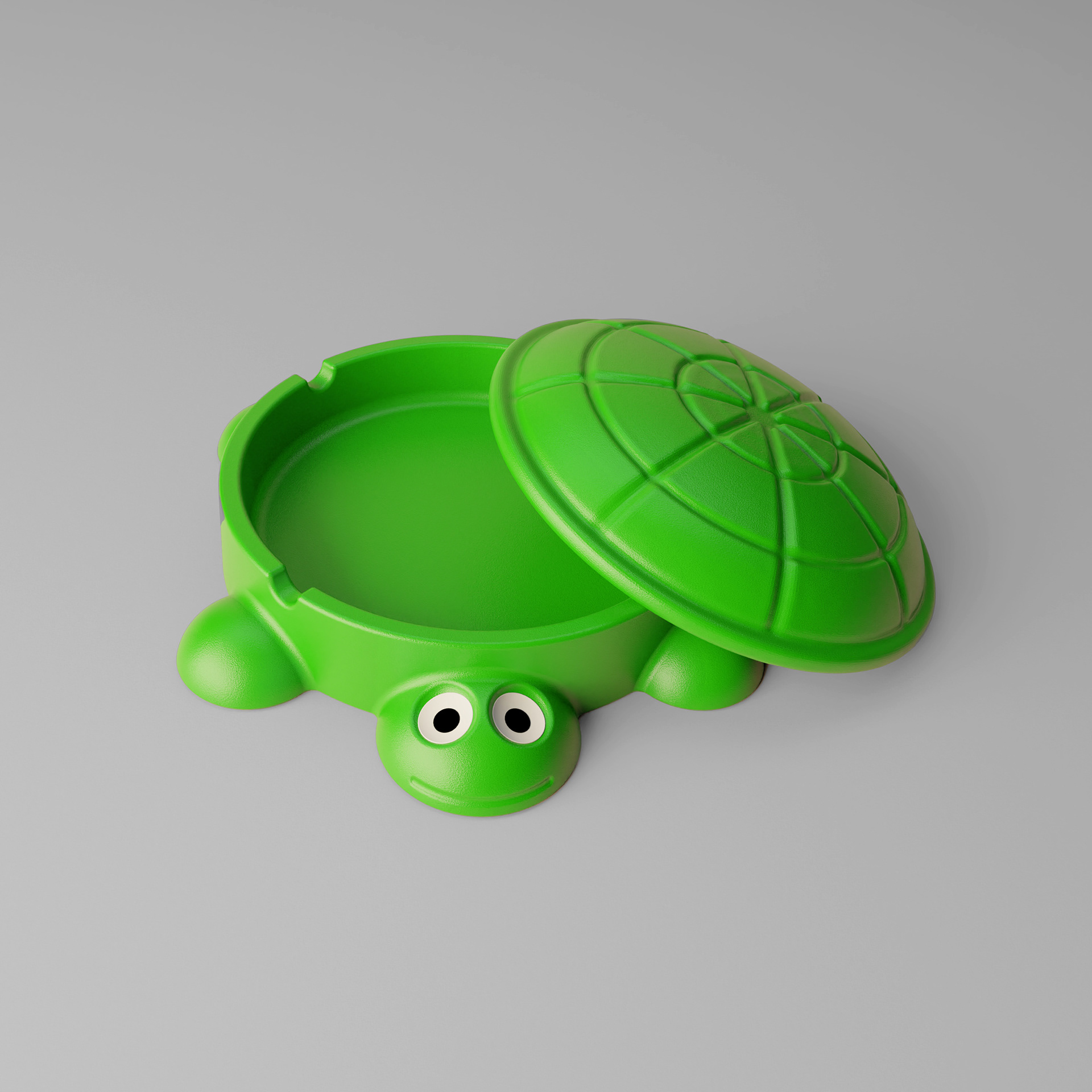 Turtle Ashtray  5 x 5 x 1.25 in, compression molded melamine, mass produced collectible, 2023-