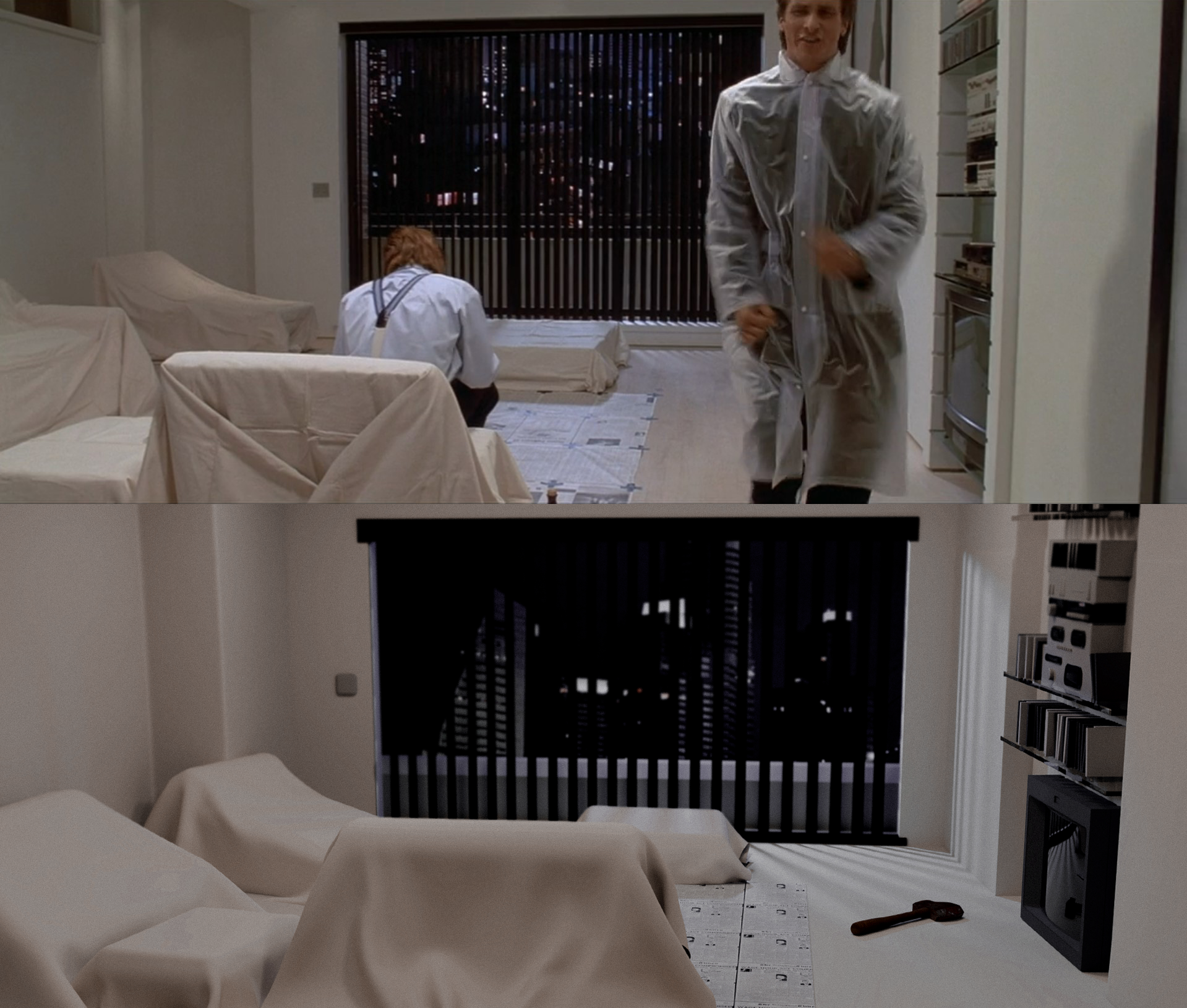 Recreation of scene from American Psycho