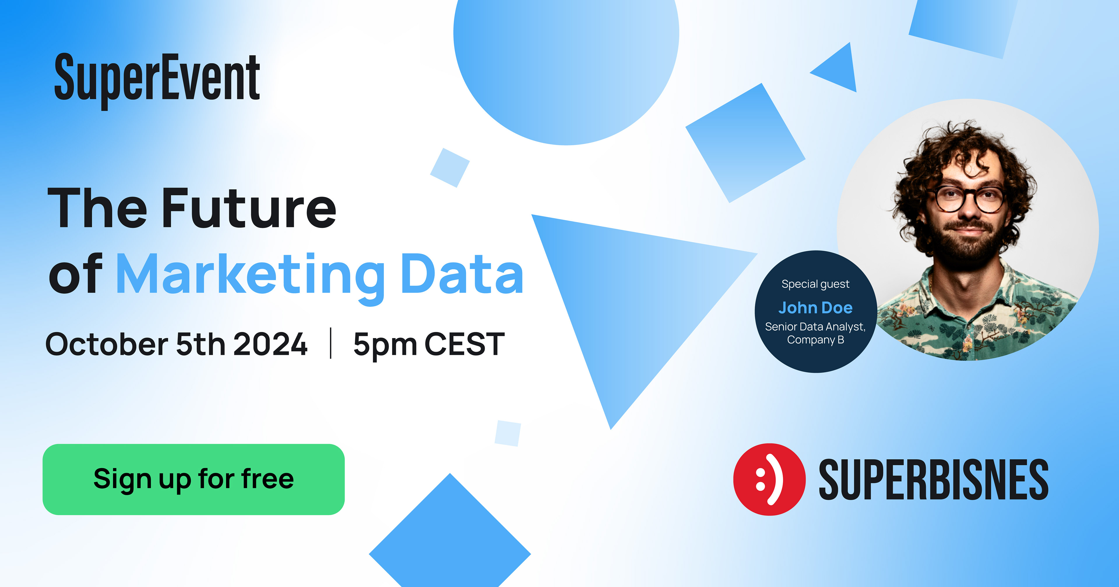 Concept for virtual event ad (linkedin, discovery, facebook etc.)