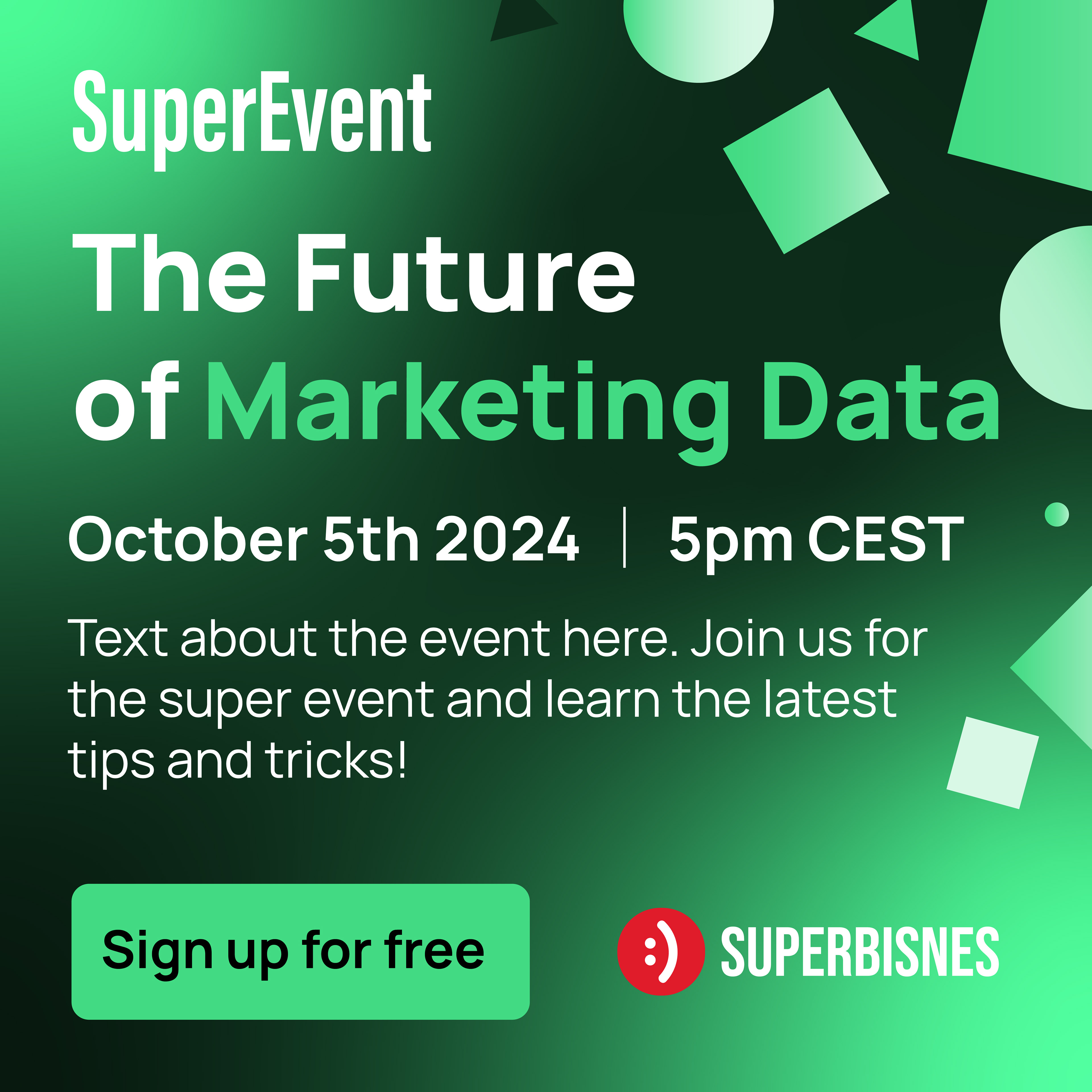 Concept for virtual event ad (linkedin, discovery, facebook etc.)