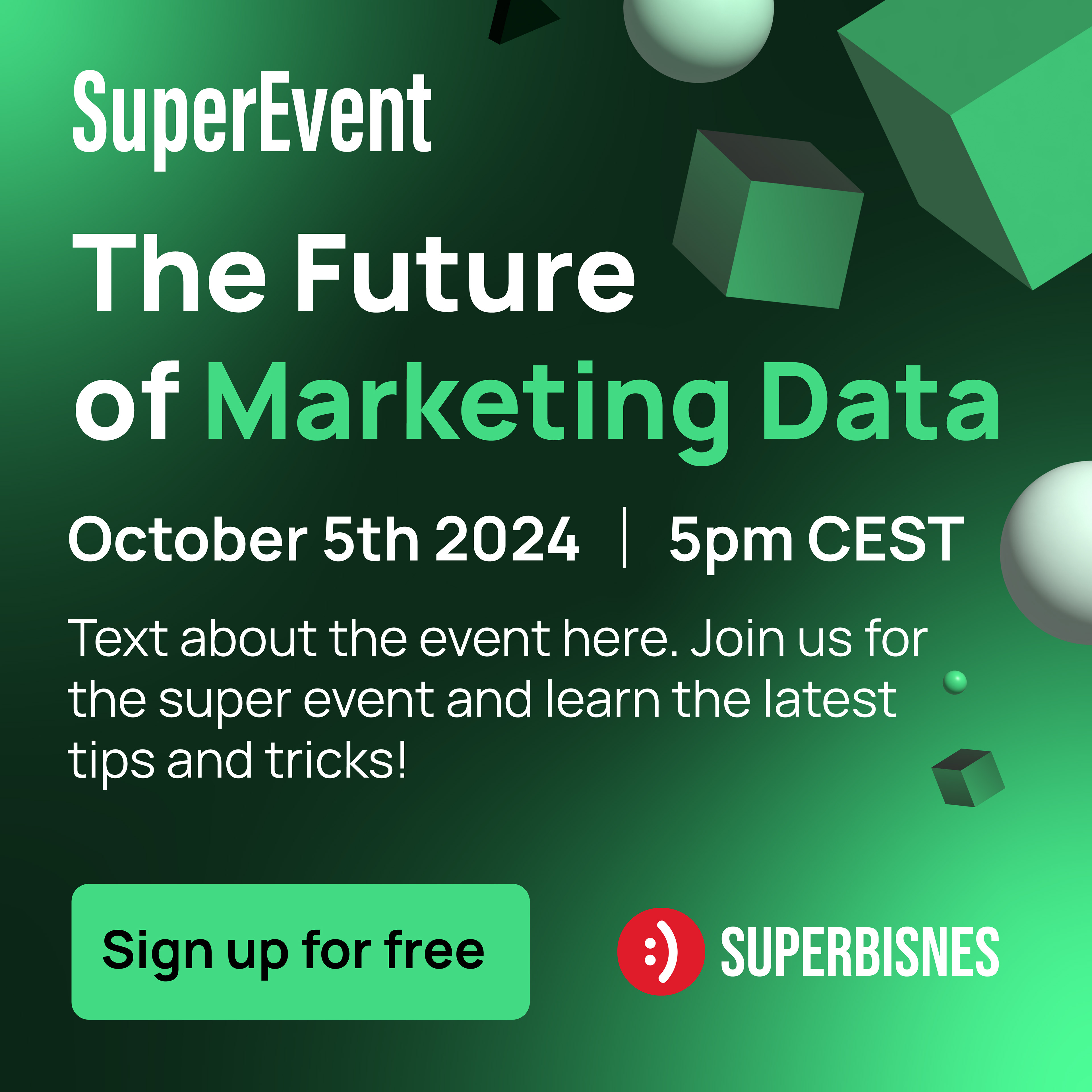 Concept for virtual event ad (linkedin, discovery, facebook etc.)