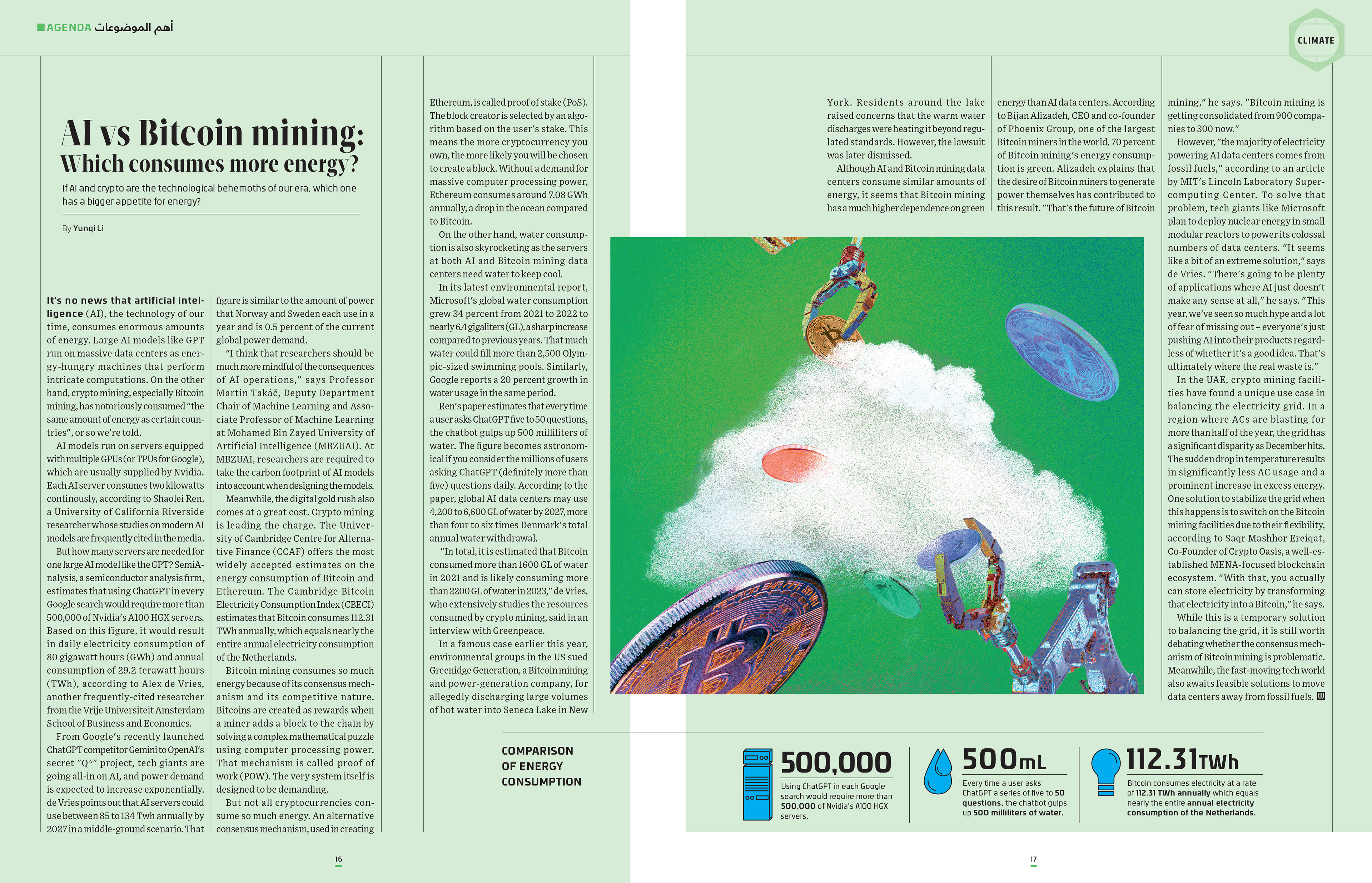 Printed magazone article